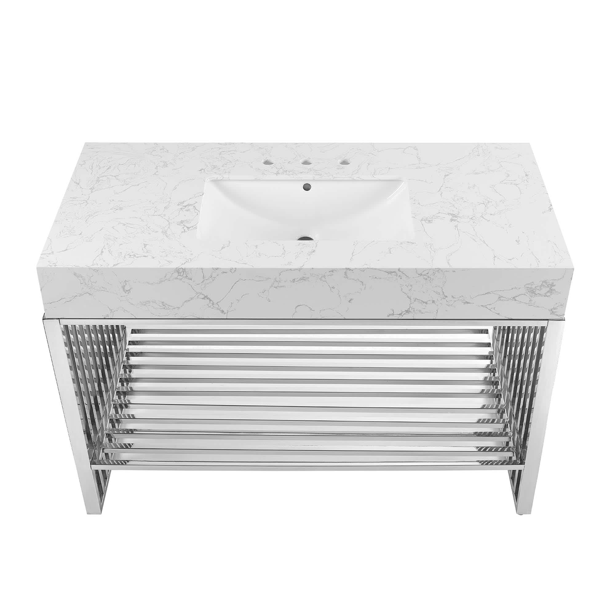 Modway EEI-6109-WHI-SLV Bath-Vanity-Combo - View #7
