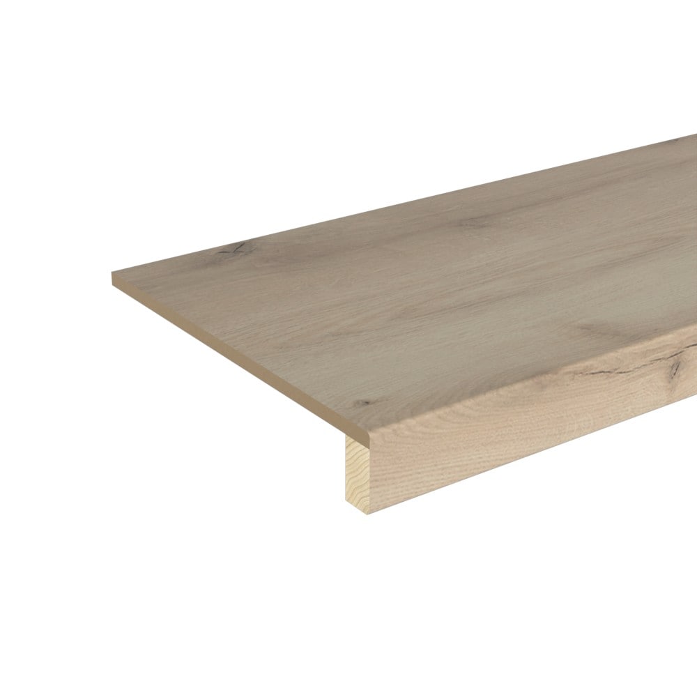 Stairtek - Retread 48-in L x 11.5-in W x 0.375-in T Brookside Oak Laminate Square edge Stair Tread