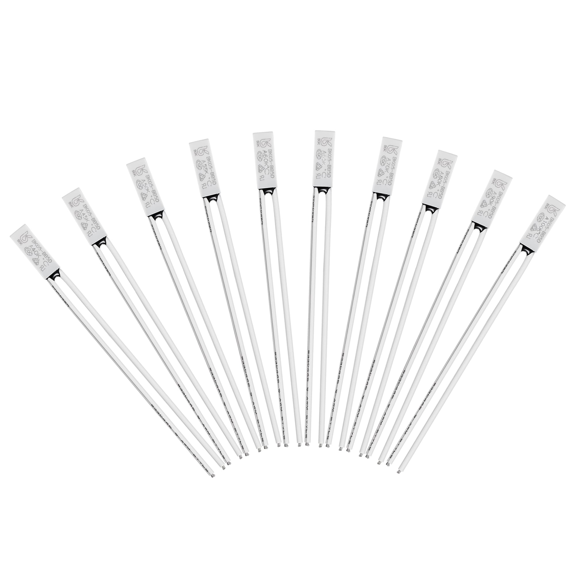 Unique Bargains 10pcs KSD9700 Thermostat Normally Open 40-100 Celsius(104-212 Fahrenheit) N.O Temperature Control Switch Assortment Kit 40 45 50 55 60 65 70 80 90 100 Celsius