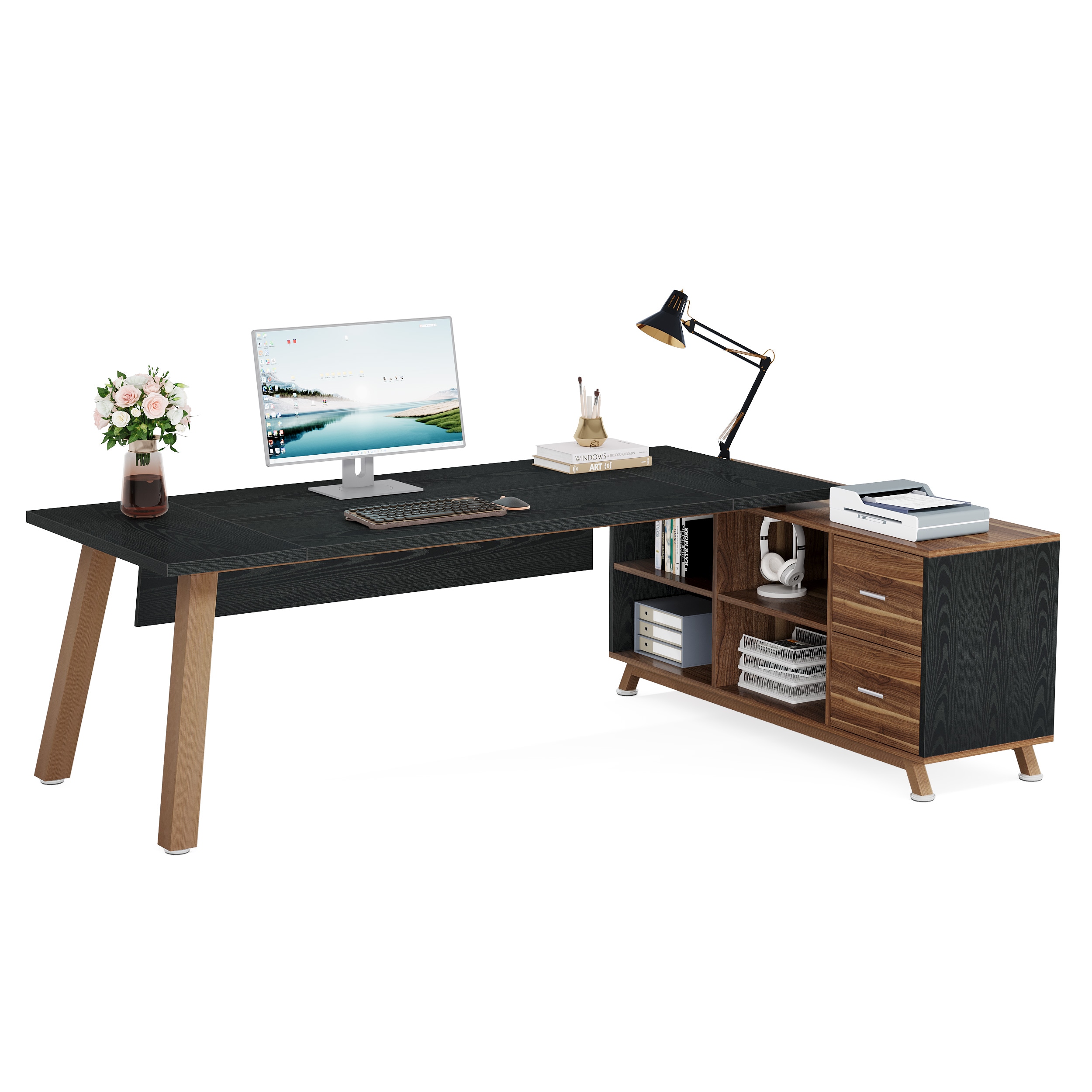 Tribesigns LWFD-JW0991 Office Conference Table Multiple colors/finishes 1 -Person Conference table ( 70.9-in W x 29.53-in H )