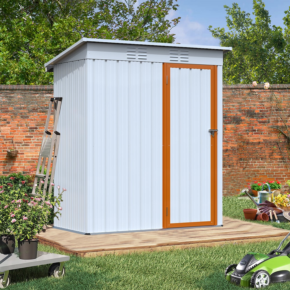 Sunrinx 5-ft x 3-ft Galvanized Steel Storage Shed at Lowes.com