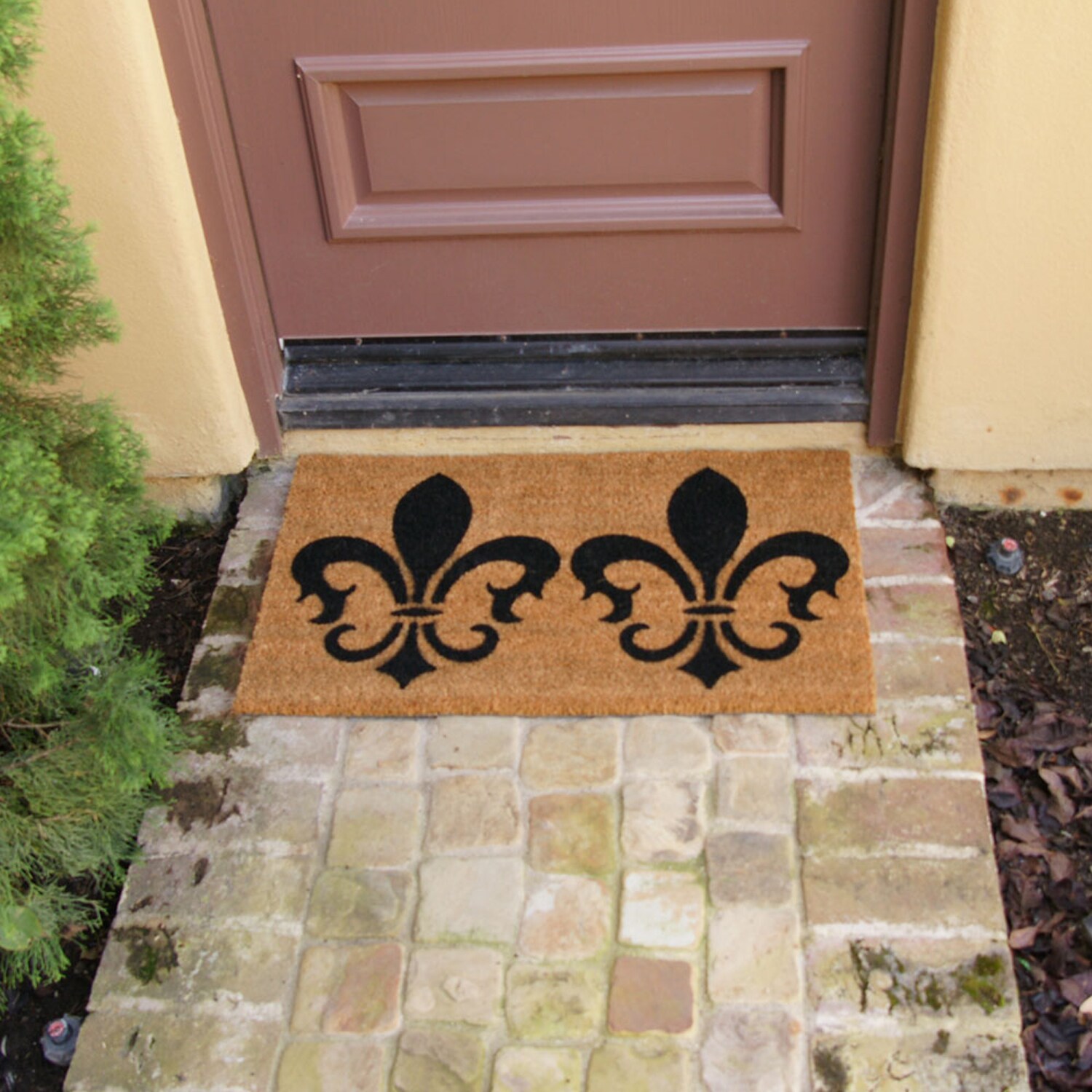 Rubber-Cal Country Oversized Front Door Mat Kit - 24 x 57 - 2 Door Mats - Brown