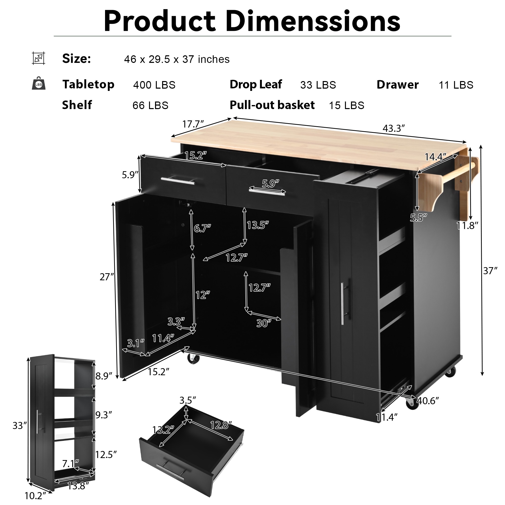 Kahomvis KK-QPO2-14B Kitchen-Furniture - View #3