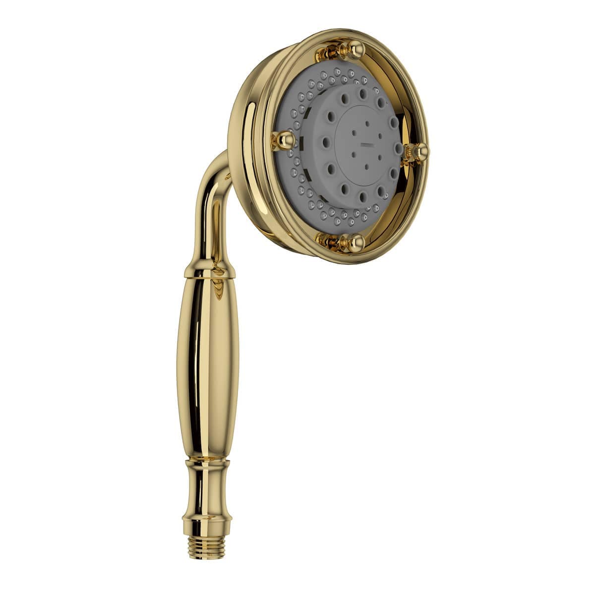 Rohl 1151/8ULB Classic 4 inch 3-Function 1.8 GPM Round Handshower Only in Unlacquered Brass