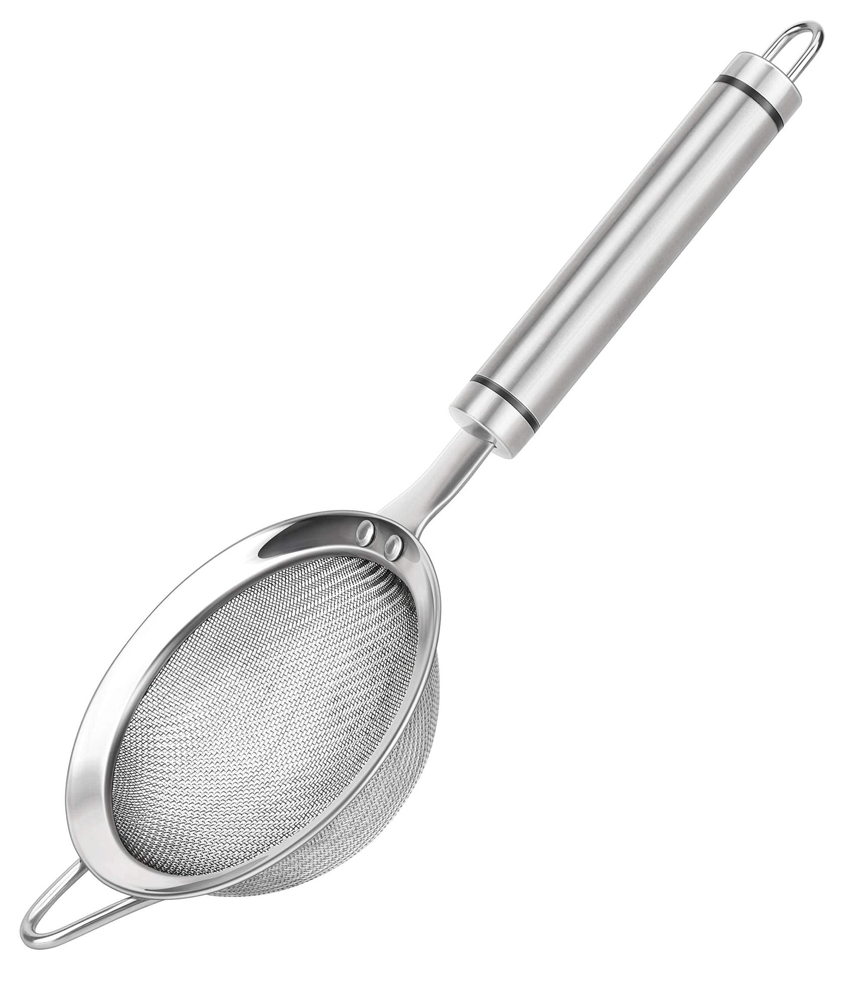 DHMHD  304 Stainless Steel Fine Mesh Strainers Kitchen Colander Skimmer with Handle Sieve Sifters for Food Tea Rice Oil Noodles Fruits Vegetable