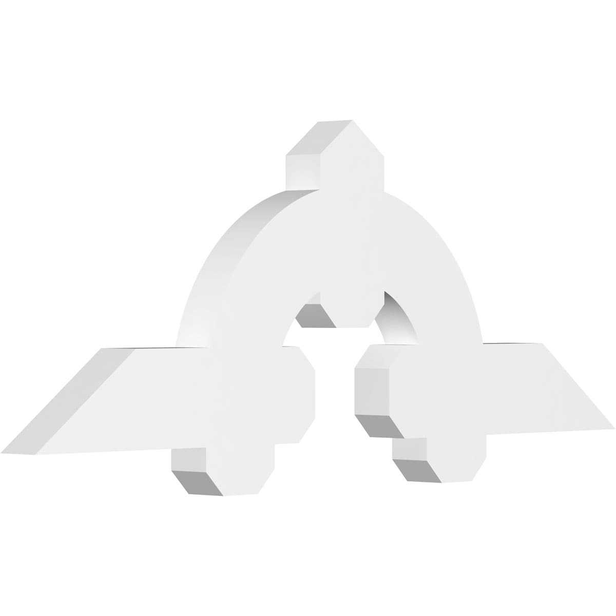 Ekena Millwork GBP036X14X0204ERI00 Ericson White PVC Gable bracket
