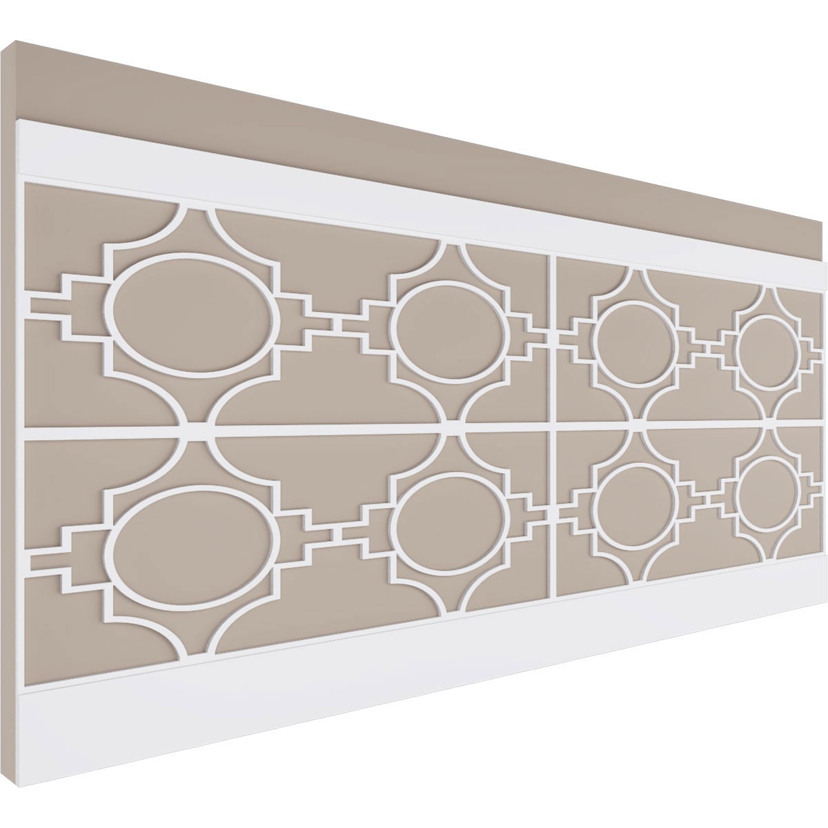 Ekena Millwork WPK40X94GYP 40-in x 94-1/2-in Smooth Paintable/Stainable White PVC Wainscoting Wall Panel ( 26.24-sq ft )