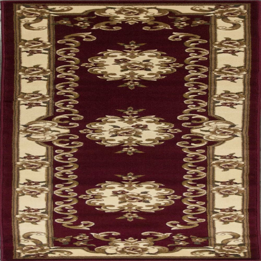 HomeRoots 353667 Bernadette 2 x 7 (ft) Rag Polypropylene Red ivory Rectangular Indoor Border Vacuum regularly Runner rug