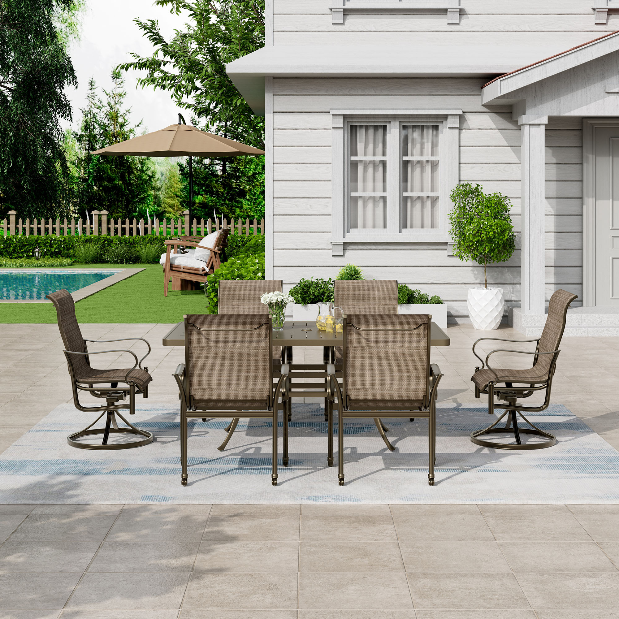 Clihome CL-ODTCF0CR Patio-Dining-Sets - View #5