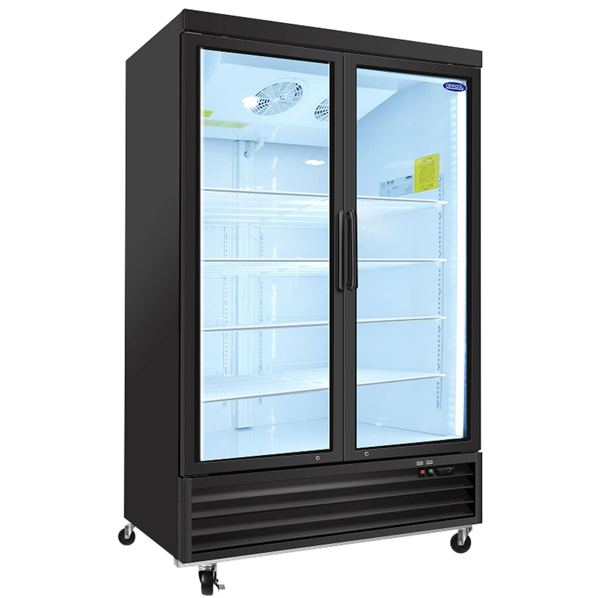 Xspracer ML-CR007 CR 44.7-cu ft Commercial Refrigerators 2 Glass -Door Reach-In ( Black )