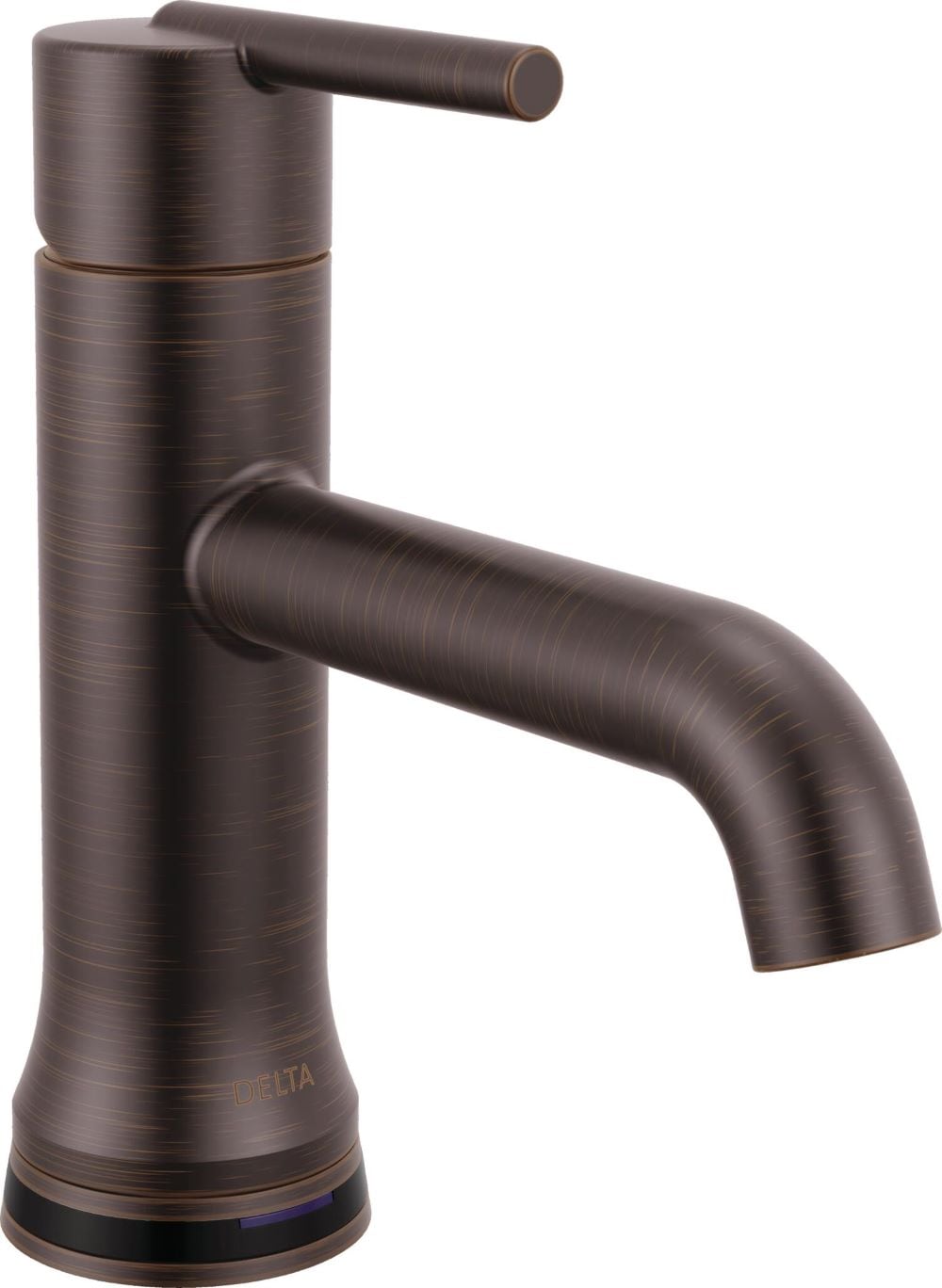 Delta 559TLF-RBMPU Trinsic Venetian Bronze Single hole 1-handle WaterSense Mid-arc Commercial/Residential Handle Bathroom Sink Faucet with Drain with Deck Plate