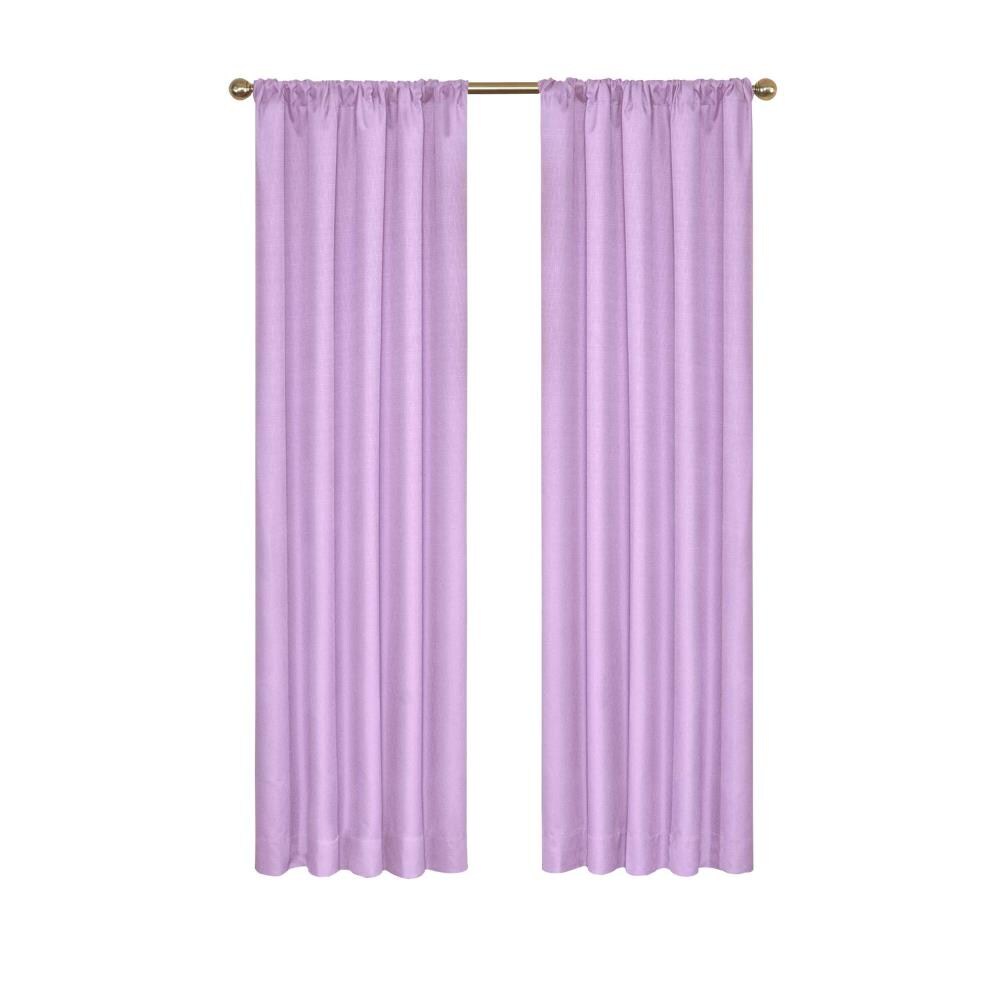 Eclipse 10707042X084LPR 84-in Light Purple Blackout Rod Pocket Single Curtain Panel