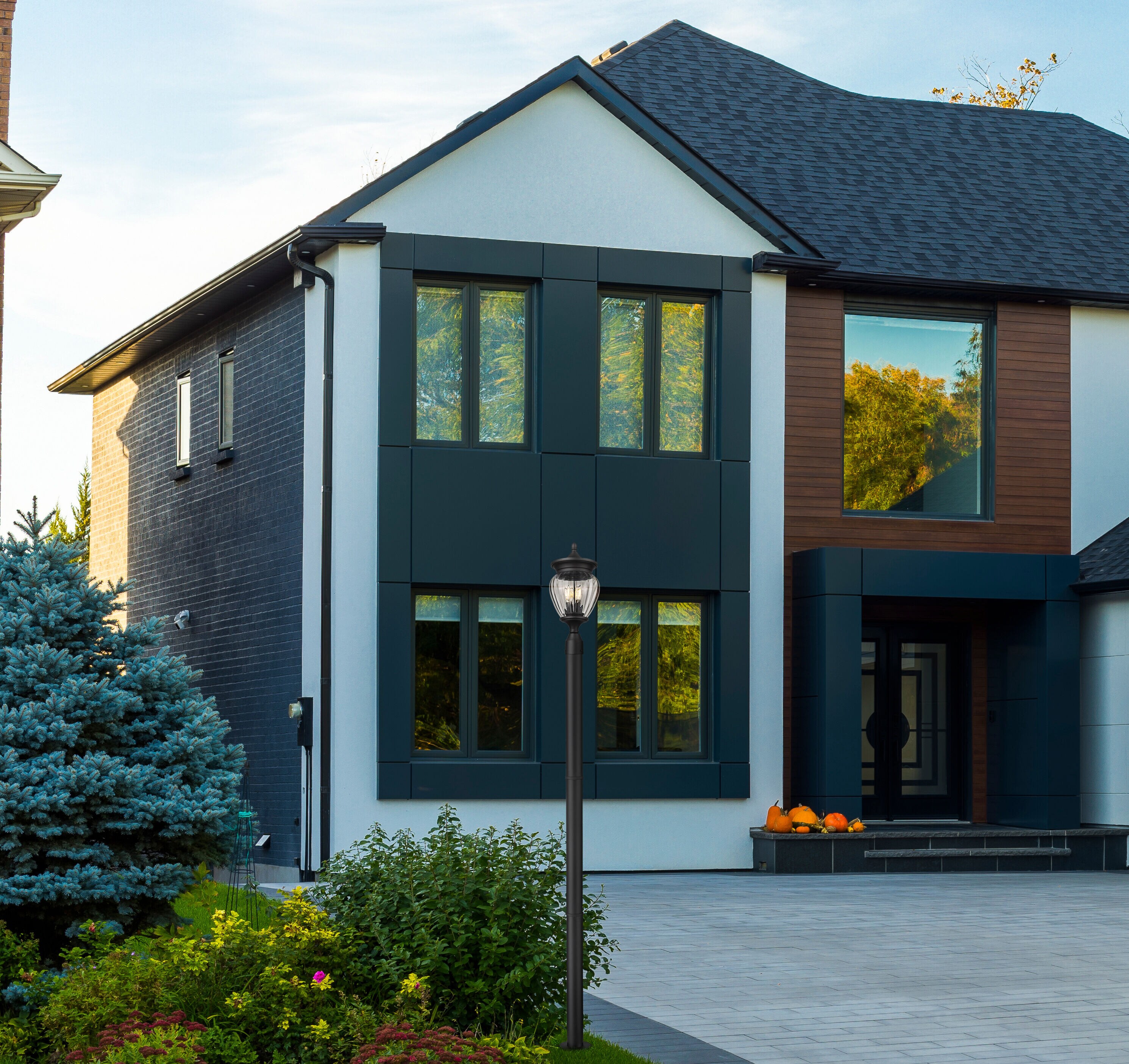 Z-Lite 5016PHMR-567P-BK Complete-Post-Lights - View #2