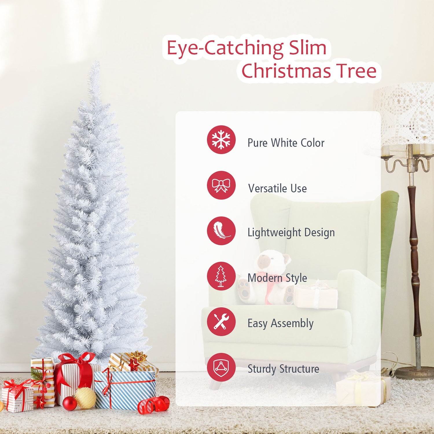 WELLFOR HYG23610 Artificial-Christmas-Trees - View #4