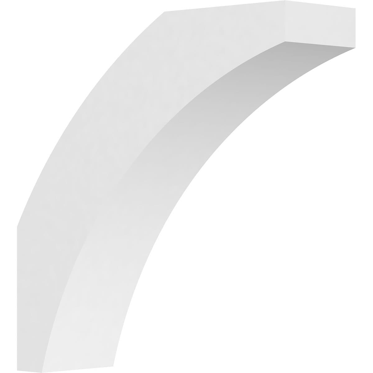 Ekena Millwork BRCP03X12X12THR 3-in x 12-in x 12-in Unfinished PVC Standard Thorton Knee Brace