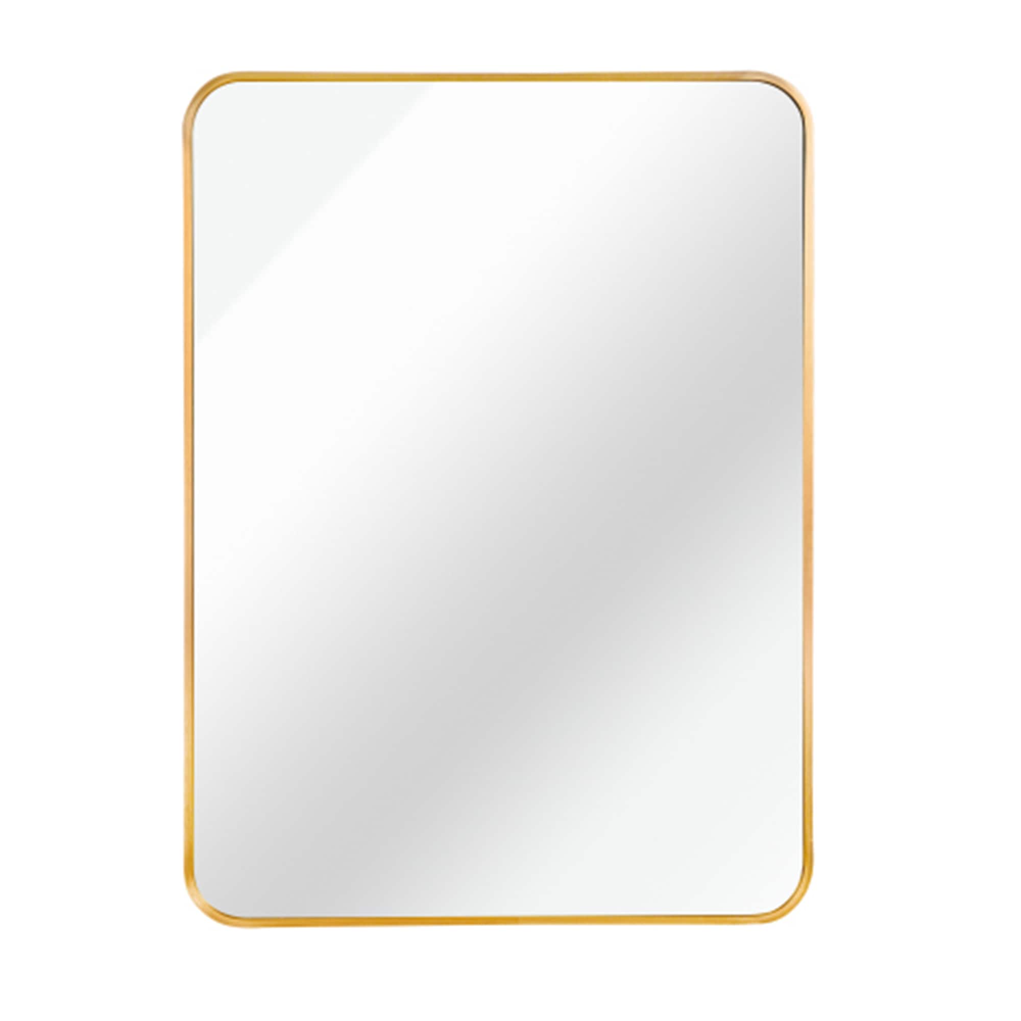 ES-DIY HU2436REGD 24-Inches W x 36-Inches H Rectangle Gold Framed Vanity Mirror