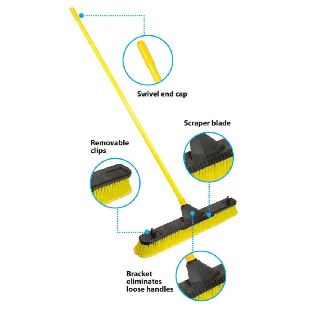 Rubbermaid Commercial Products 24-in Poly Fiber Rough Surface Push