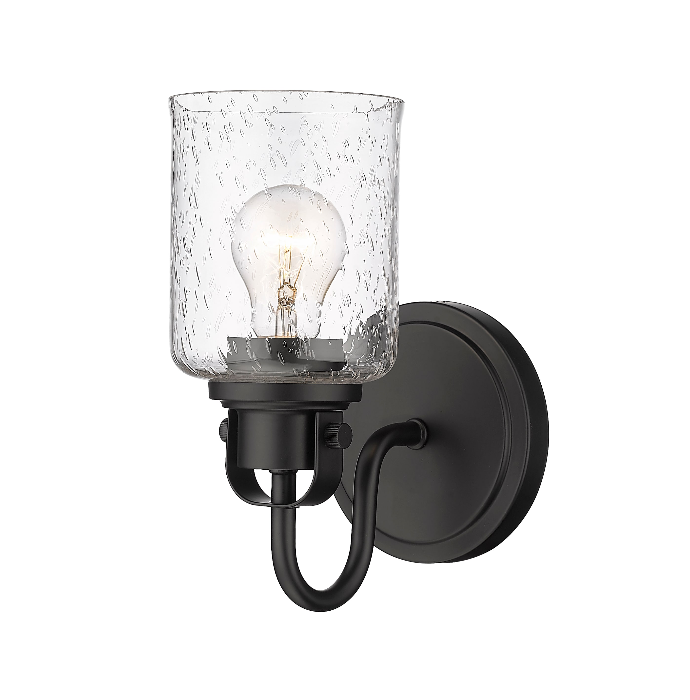 Z-Lite 340-1S-MB Kinsley 5.25-in 1 -Light Matte Black Transitional Vanity light