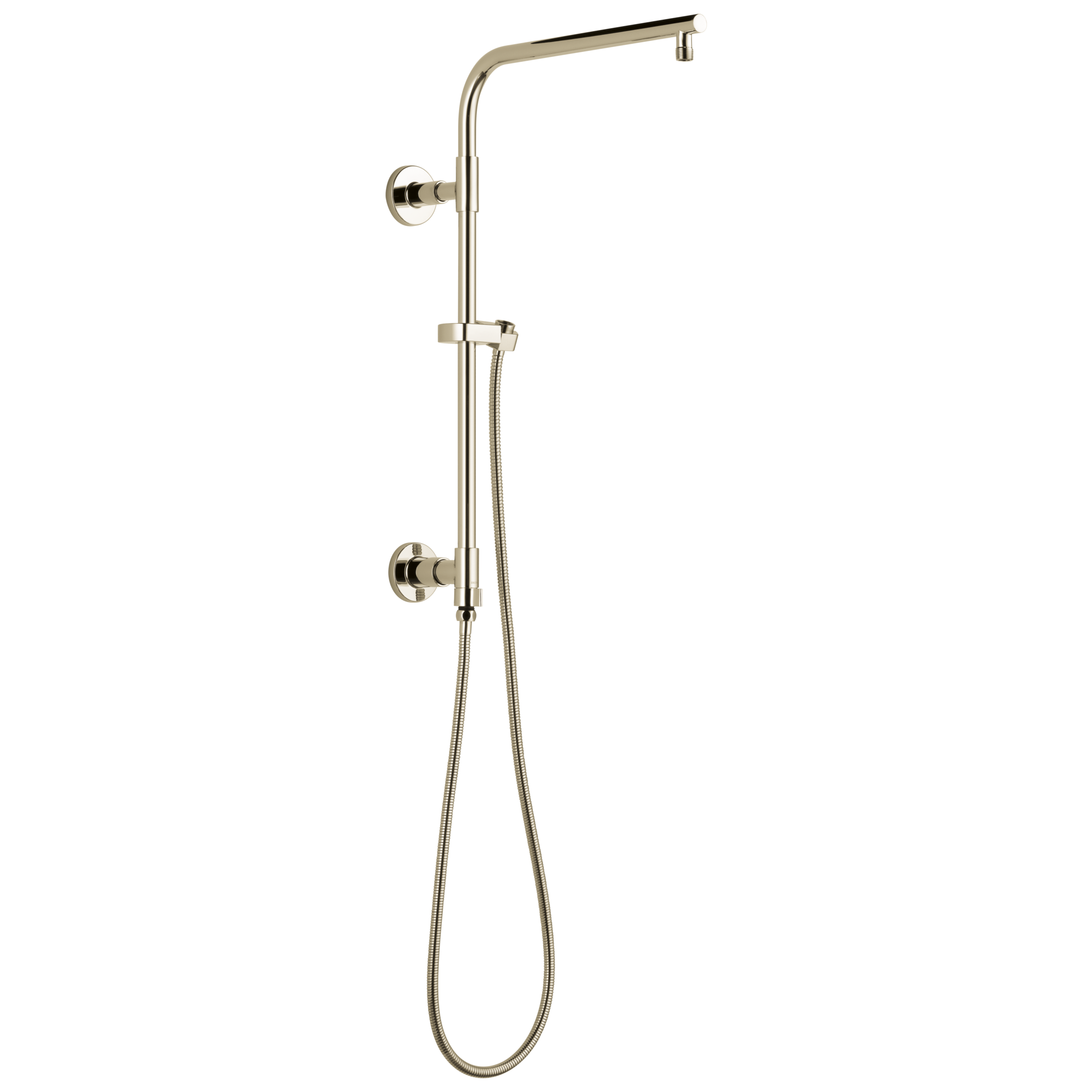 Delta 58810-PN-PR Universal Showering Components Lumicoat Polished Nickel 15-Inches Universal Bathtub/Shower Shower holder with hose 0.5-Inches -ID
