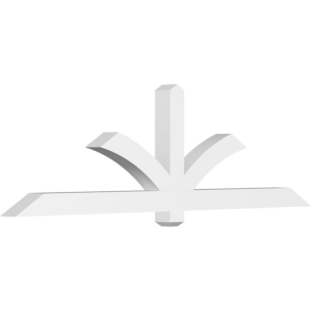Ekena Millwork GBP084X25X0404RED00 Redmond White PVC Gable bracket