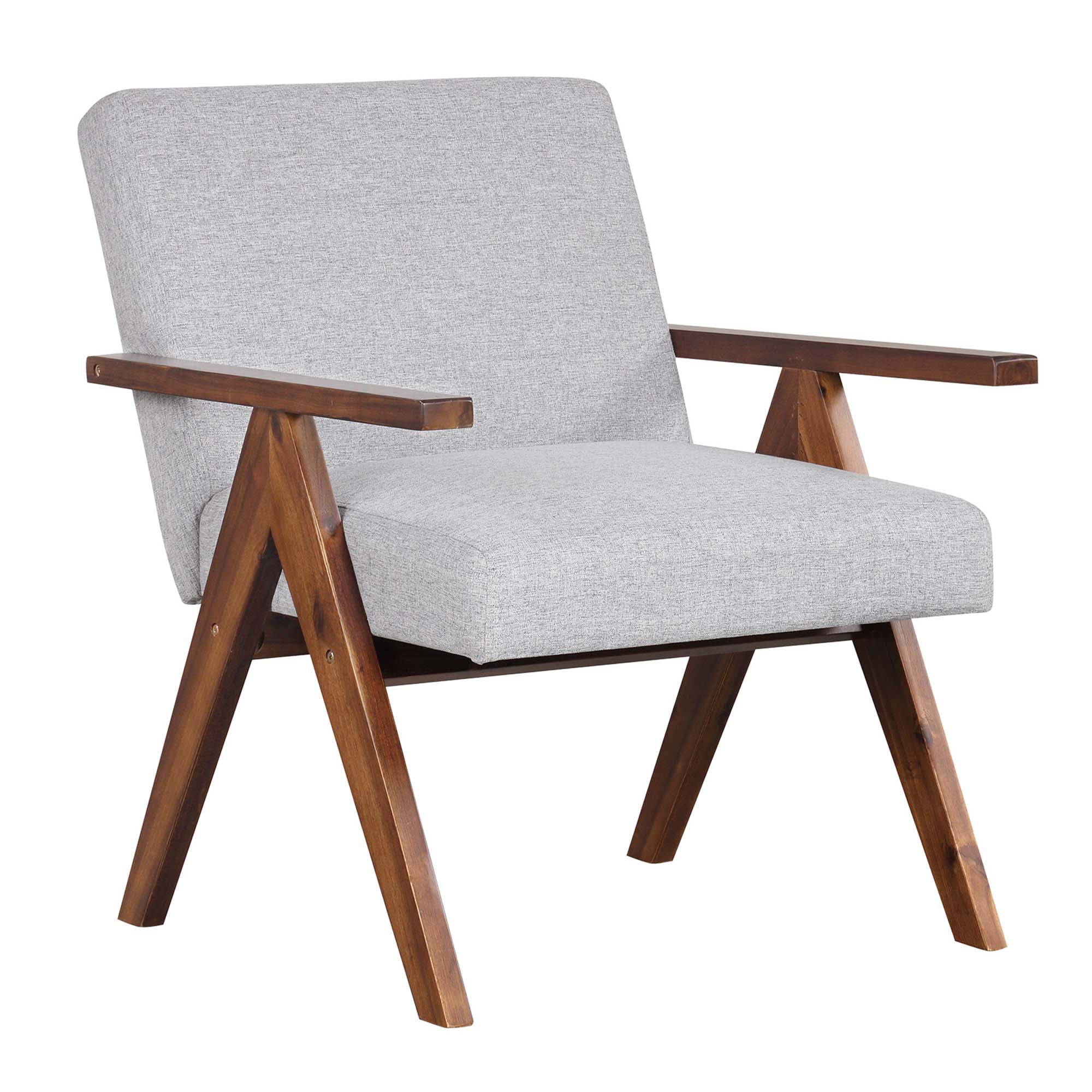 Costway HCST01088 Modern Grey Linen Accent Chair