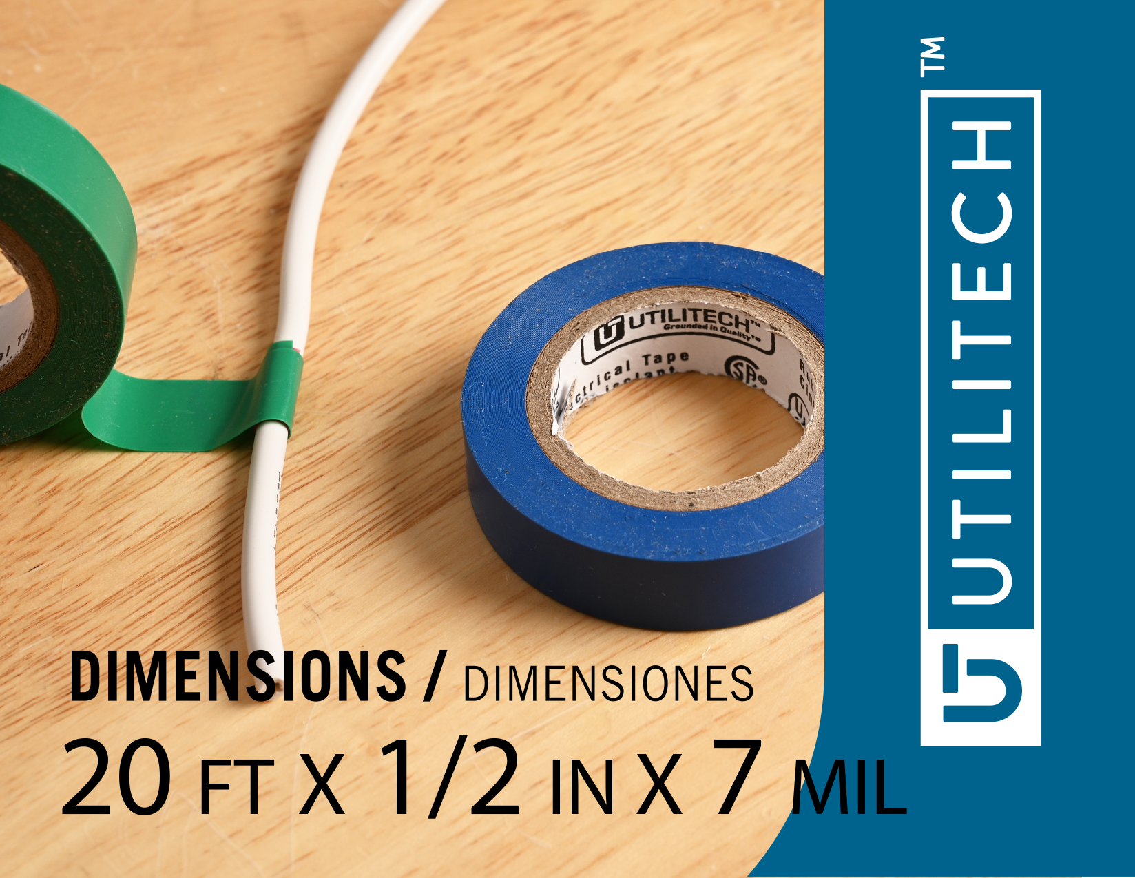 Utilitech 0.5-in x 20-ft Vinyl Electrical Tape Multiple Colors/Finishes  (6-Pack)
