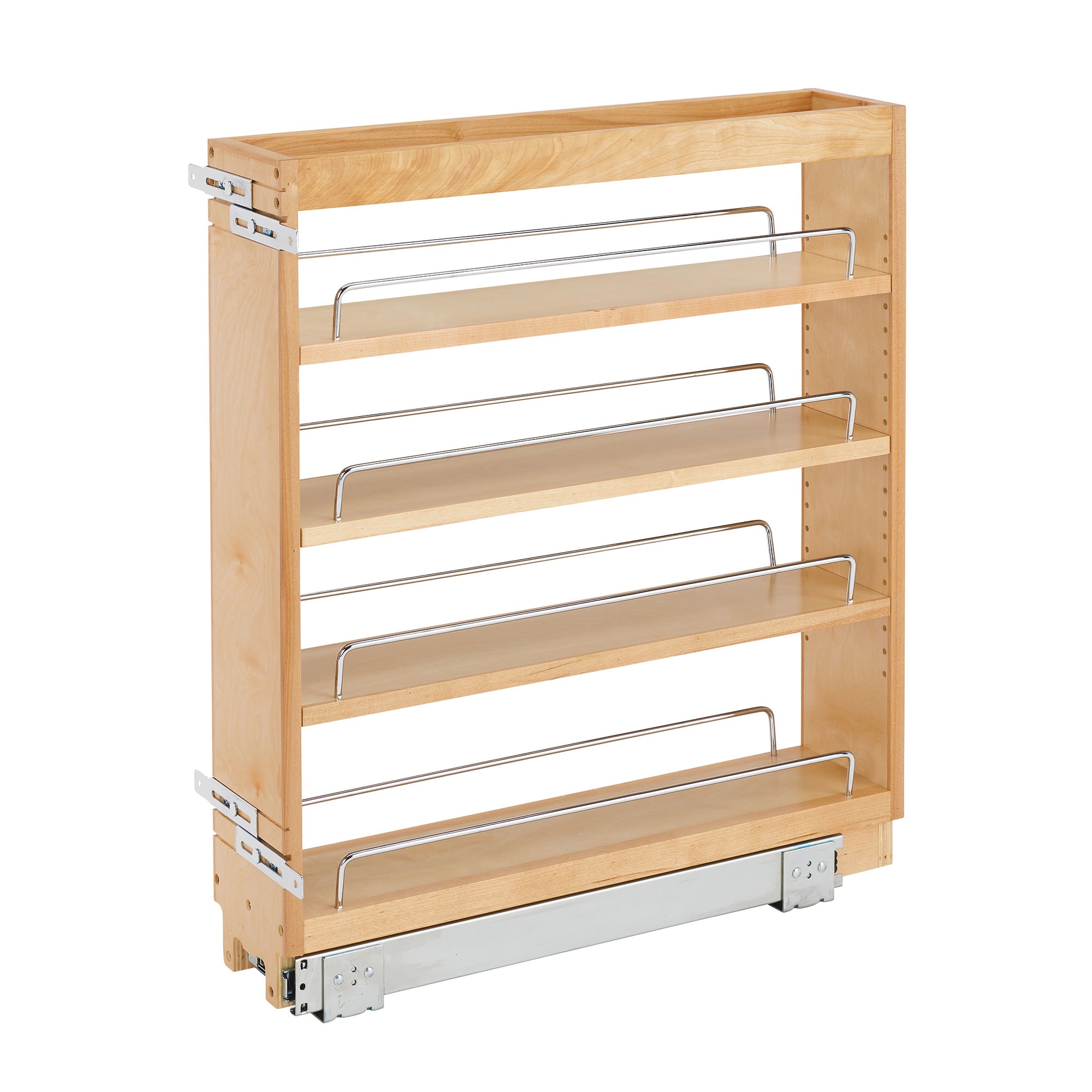 Rev-A-Shelf 5-in W x 25.5-in H x 22.5-in D 4 -Tier Cabinet-mount Natural Maple Wood Pull-out Spice rack