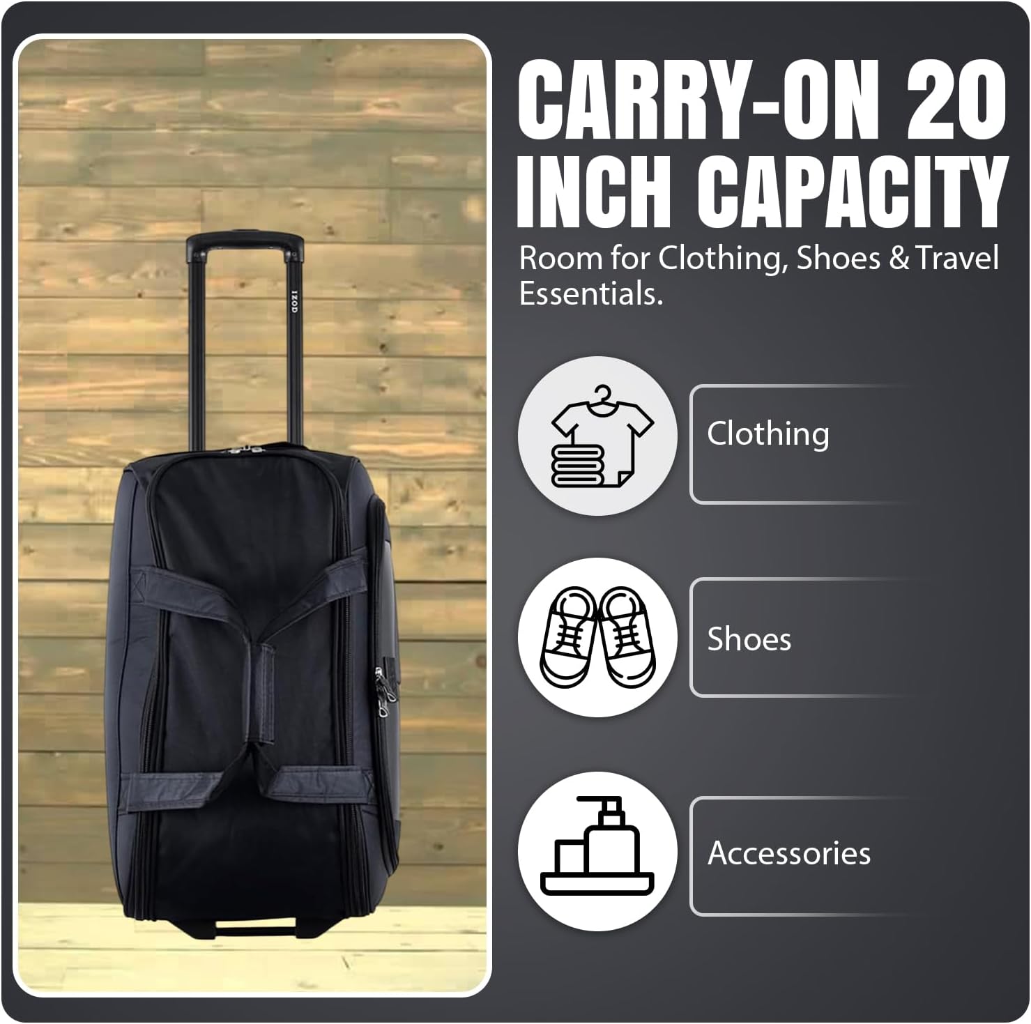 IZOD 121-BLACK Luggage-And-Luggage-Sets - View #3
