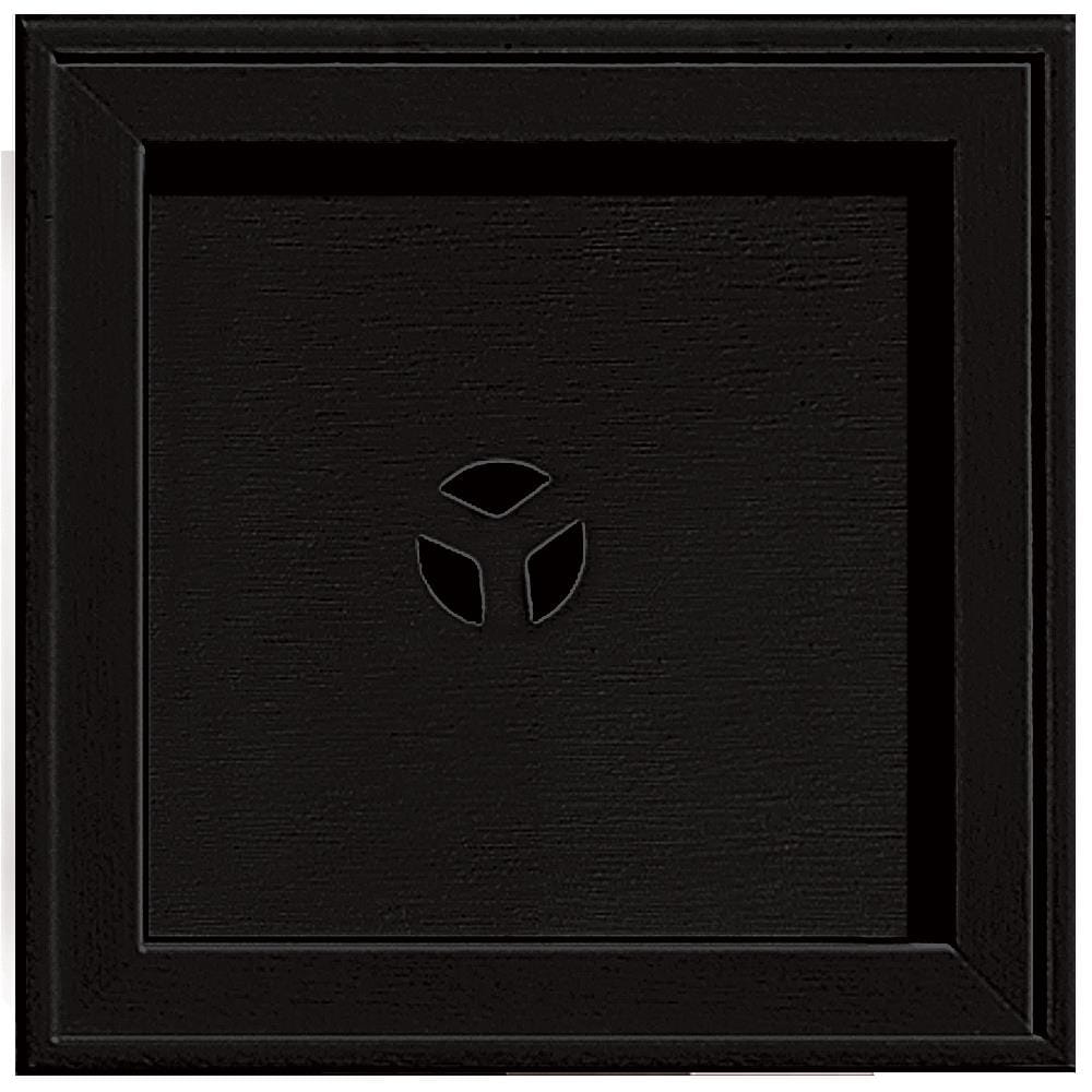 Builders Edge 130110004002 7.75-in x 7.75-in Black Vinyl Universal Mounting Block
