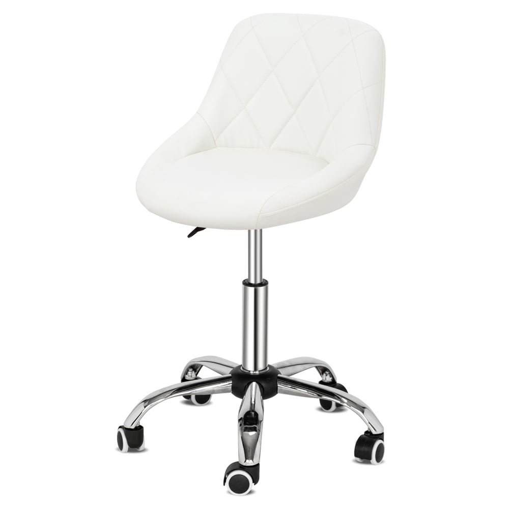 Winado 303868585000 Bar Stool White 16.93-in H Bar height Swivel Metal Bar Stool