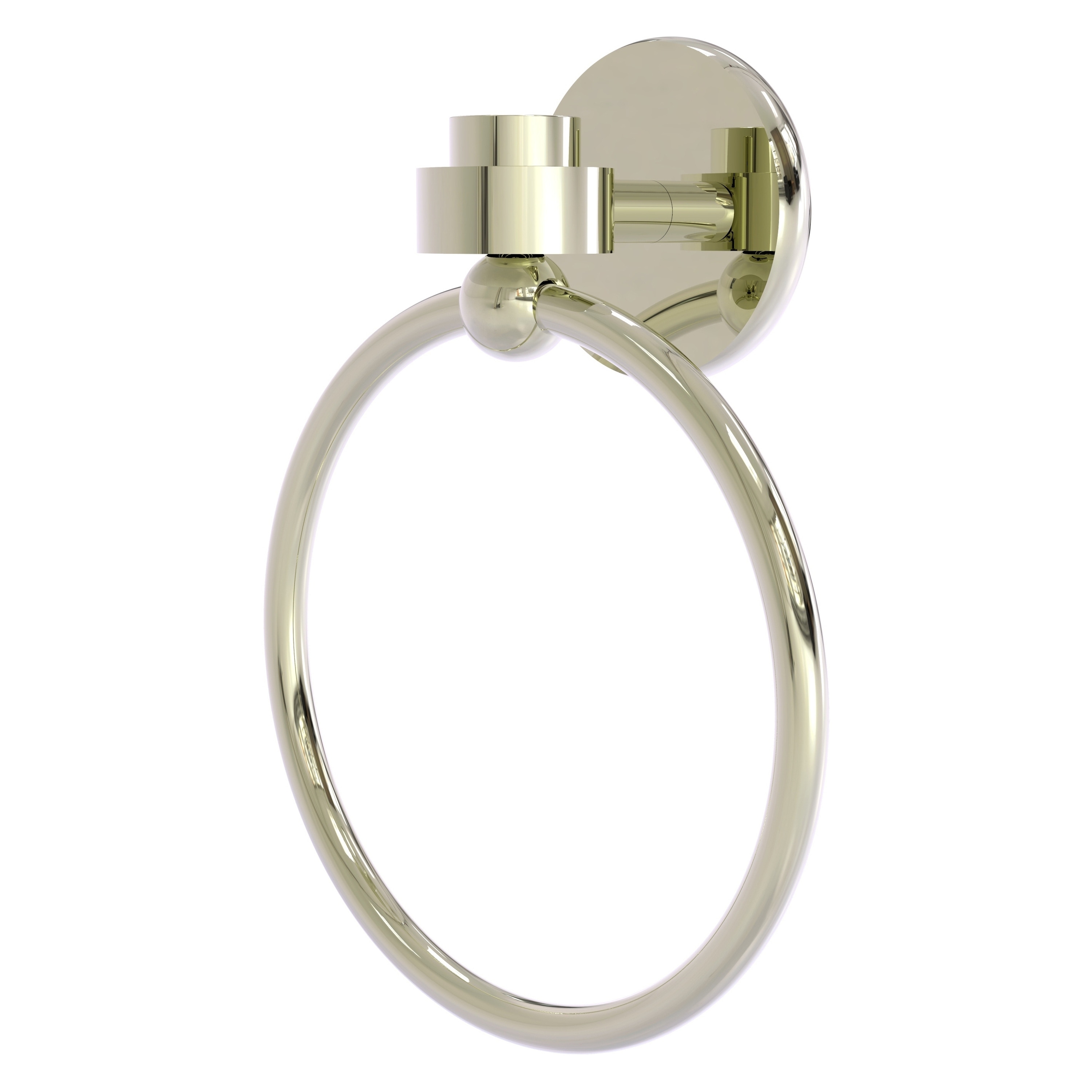 Allied Brass 7116-PNI Satellite Orbit One Polished Nickel Wall mount Single Towel Ring