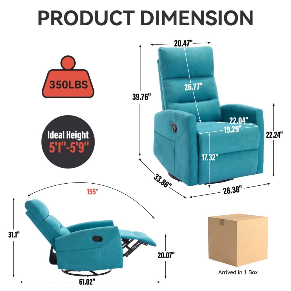 Coolbibila LEO-RECLINER-BLUE chairs - View #3