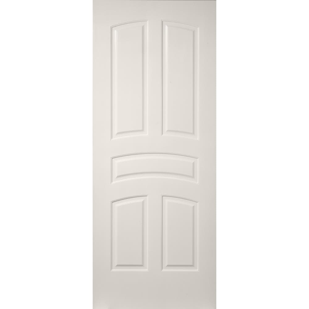 American Building Supply LO966818 Encore 30-in x 80-in White 5-panel arch top Smooth Solid core Prefinished MDF Slab Door