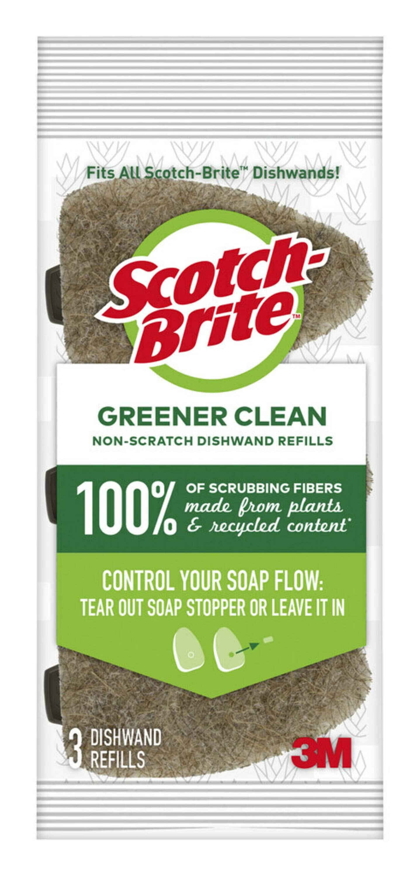 Scotch-Brite Heavy Duty 3-Pack Poly Fiber Dish Wand Refill in the Kitchen  Brushes department at