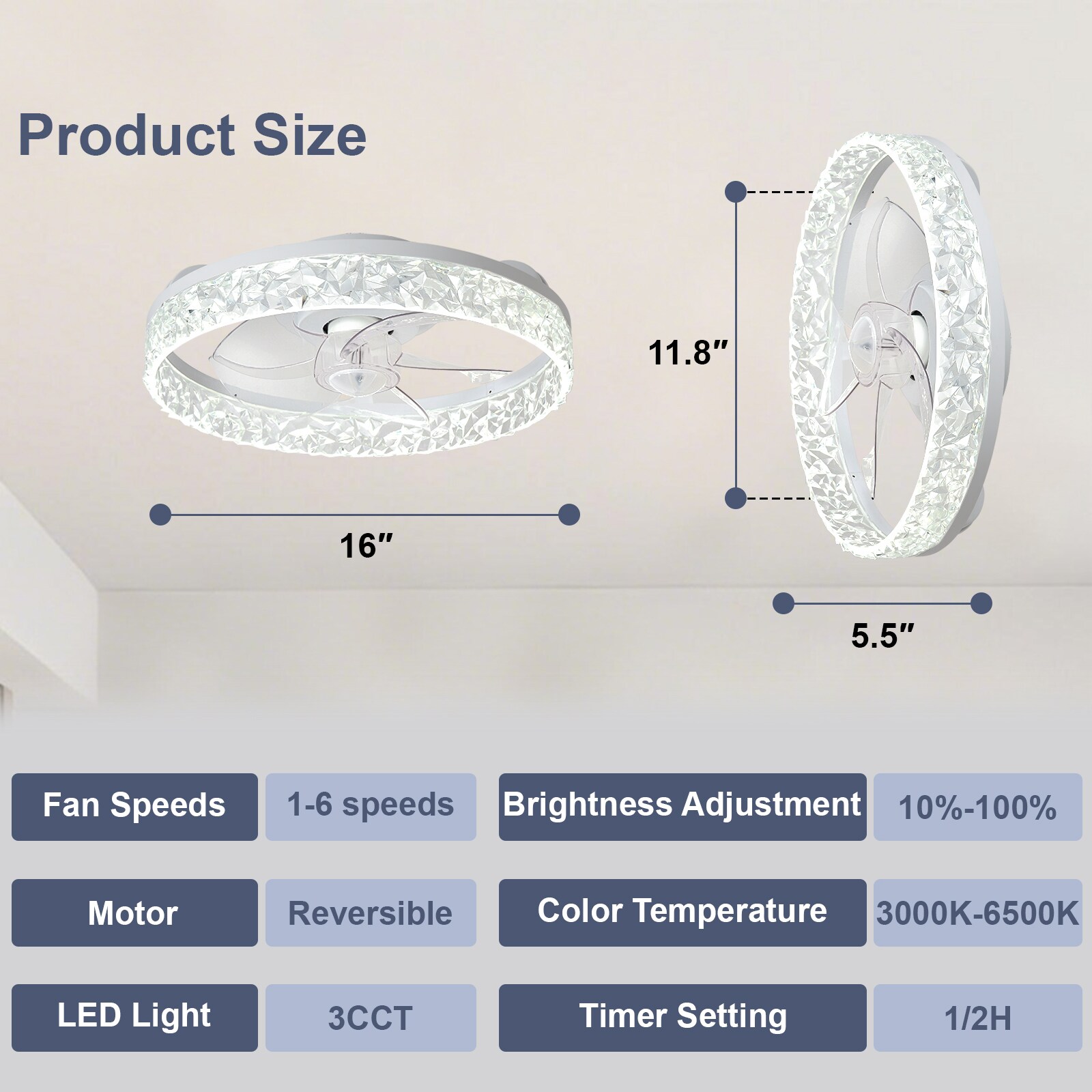 Depuley WS-FPZ196-16C-WH-LW Ceiling-Fans - View #2