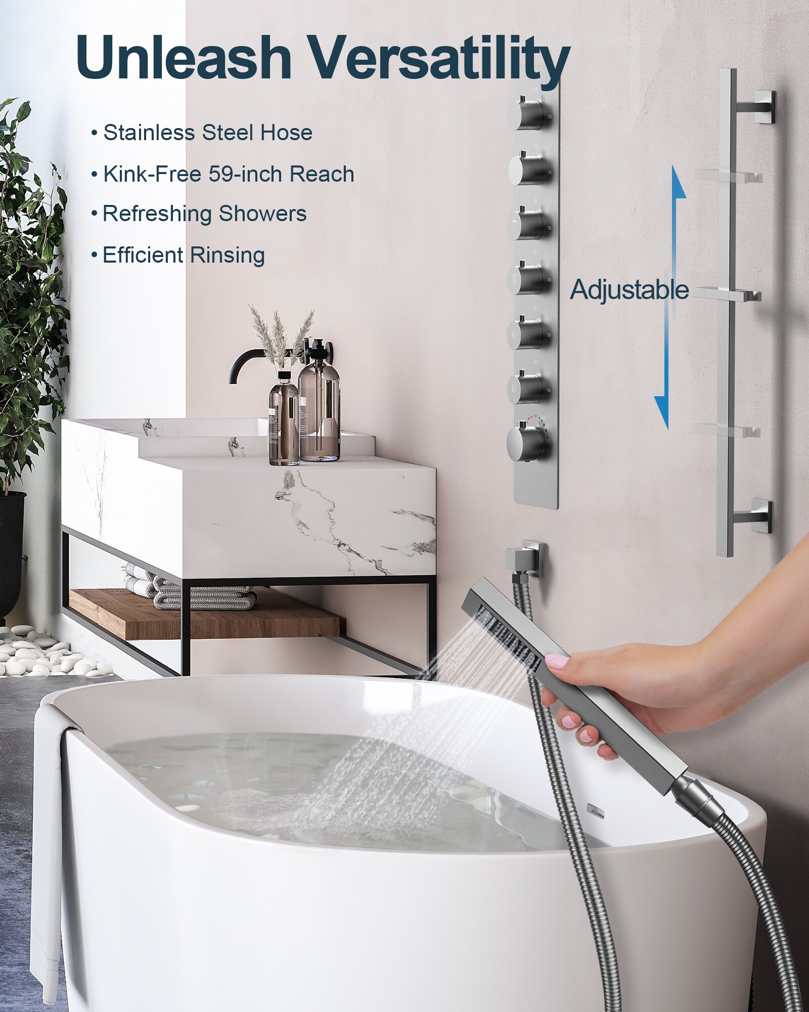 GRANDJOY SGF10GJ-52-BN28 Showerhead-Bar-Panels - View #10