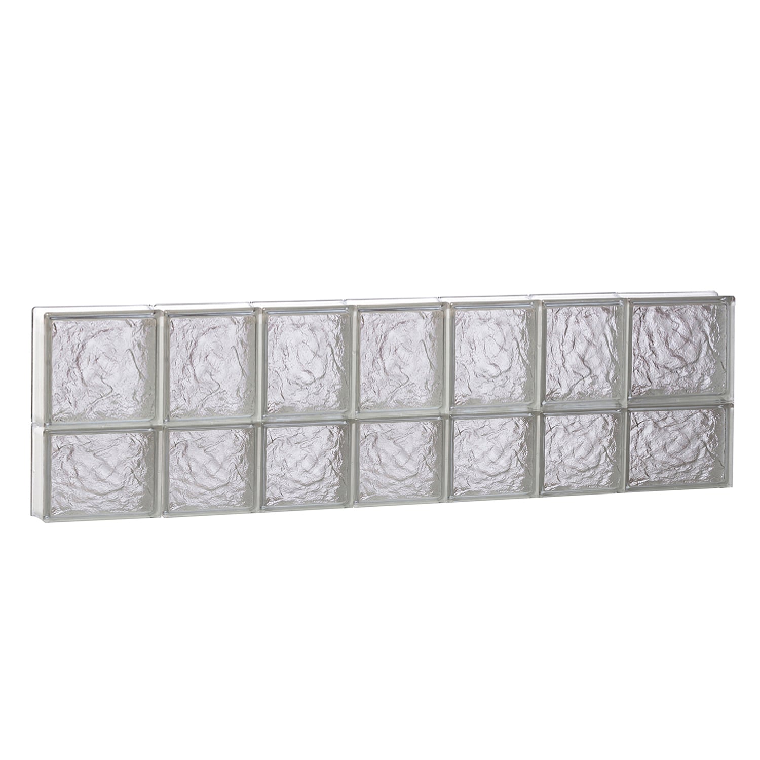 REDI2SET S4614IS Ice Glass 44-1/4-in x 13-1/2-in Frameless Replacement Glass Block Window