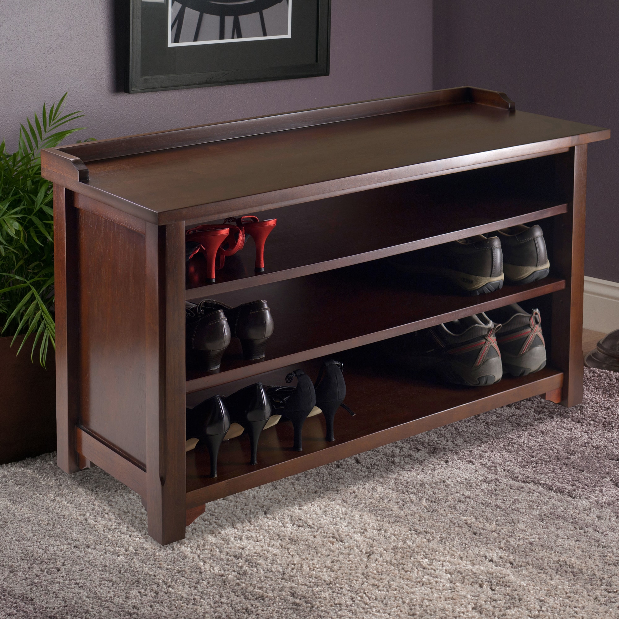 Wine discount storage bench