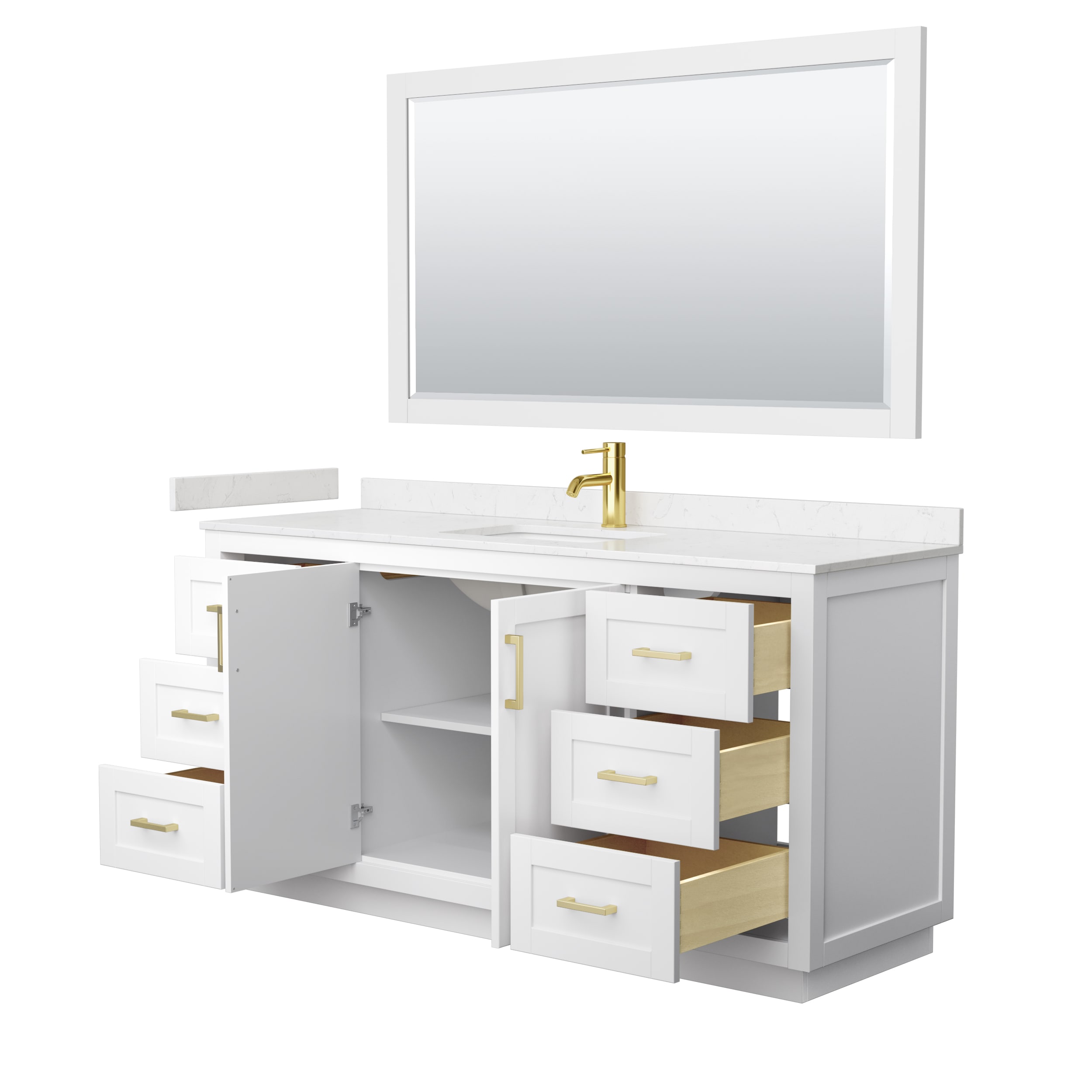 Wyndham Collection WCF292966SWGC2UNSM58 Bath-Vanity-Combo - View #3
