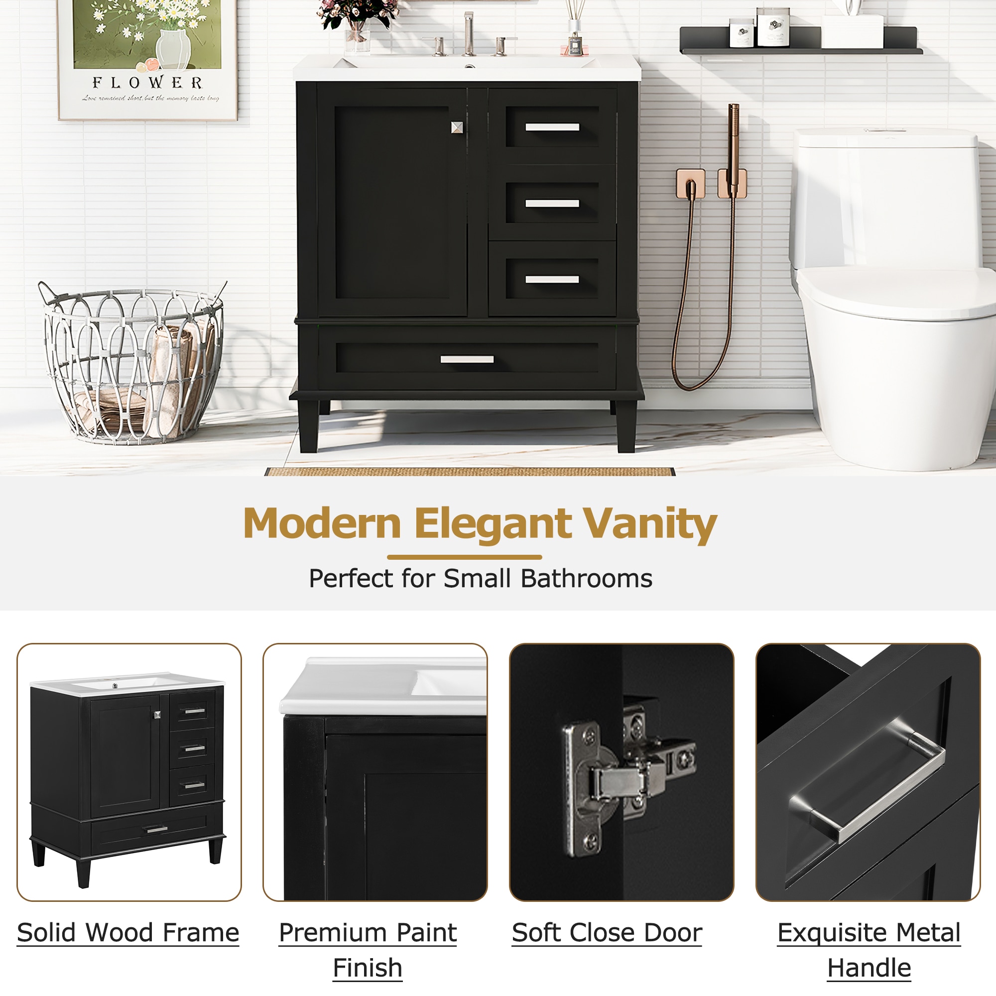 Forclover MONMVS-10BK Bath-Vanity-Combo - View #2