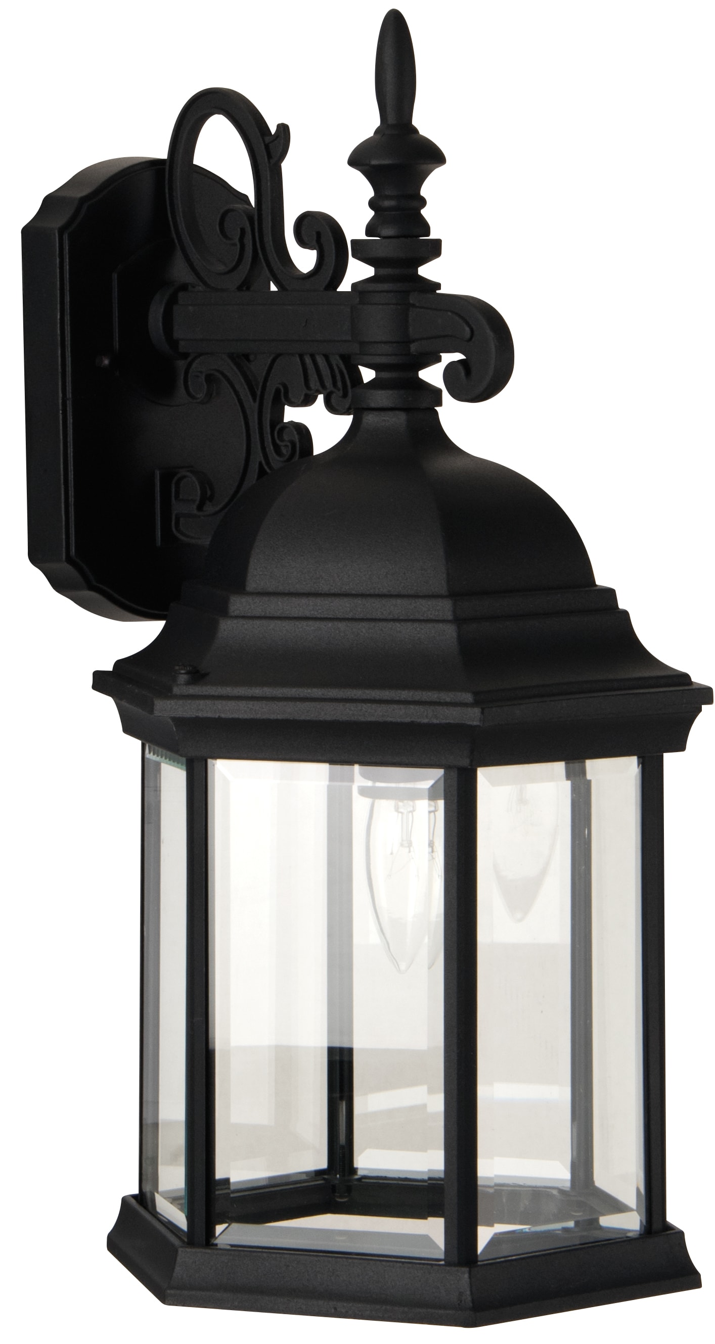 Craftmade Z694-TB Hex Style 1 -Light 18.25-in H Matte Black Hardwired Outdoor Wall Light