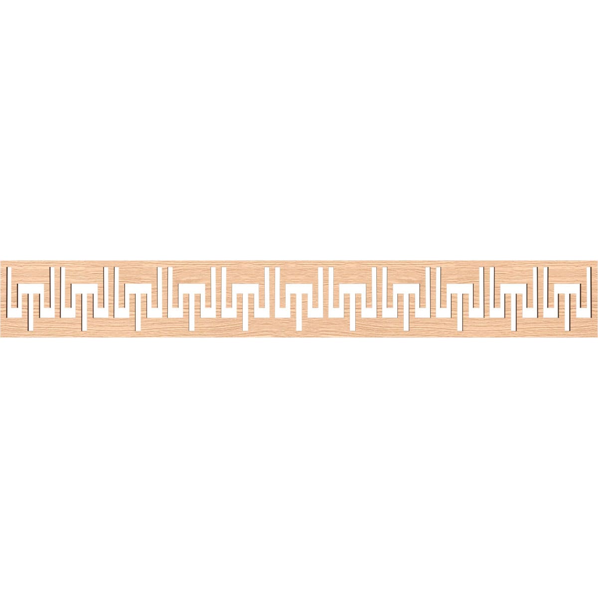Ekena Millwork MLDB06X46VICRO Victory Fretwork Flat Trim 6-in x 3.86-ft Red Oak Brown Unfinished 2157590 Pierced Wall Panel Moulding