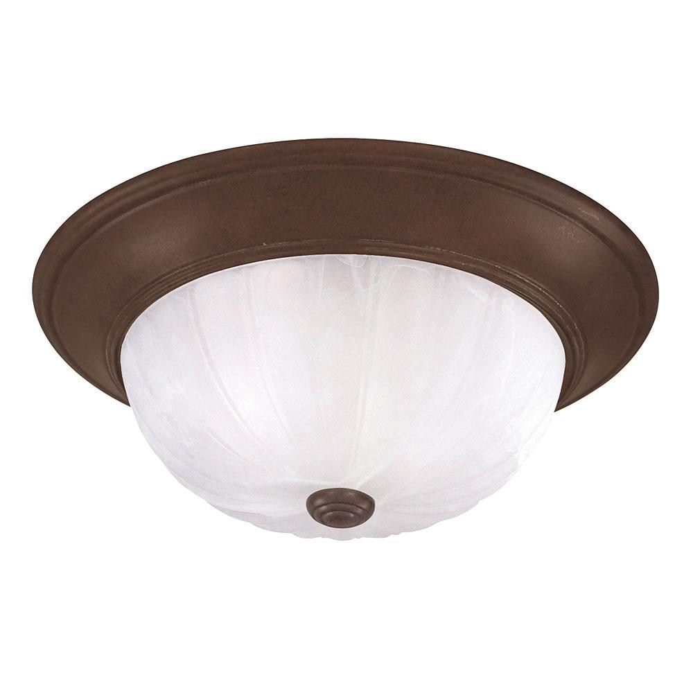  20033322 2-Light 14.09-in Brownstone Semi-flush Mount Light