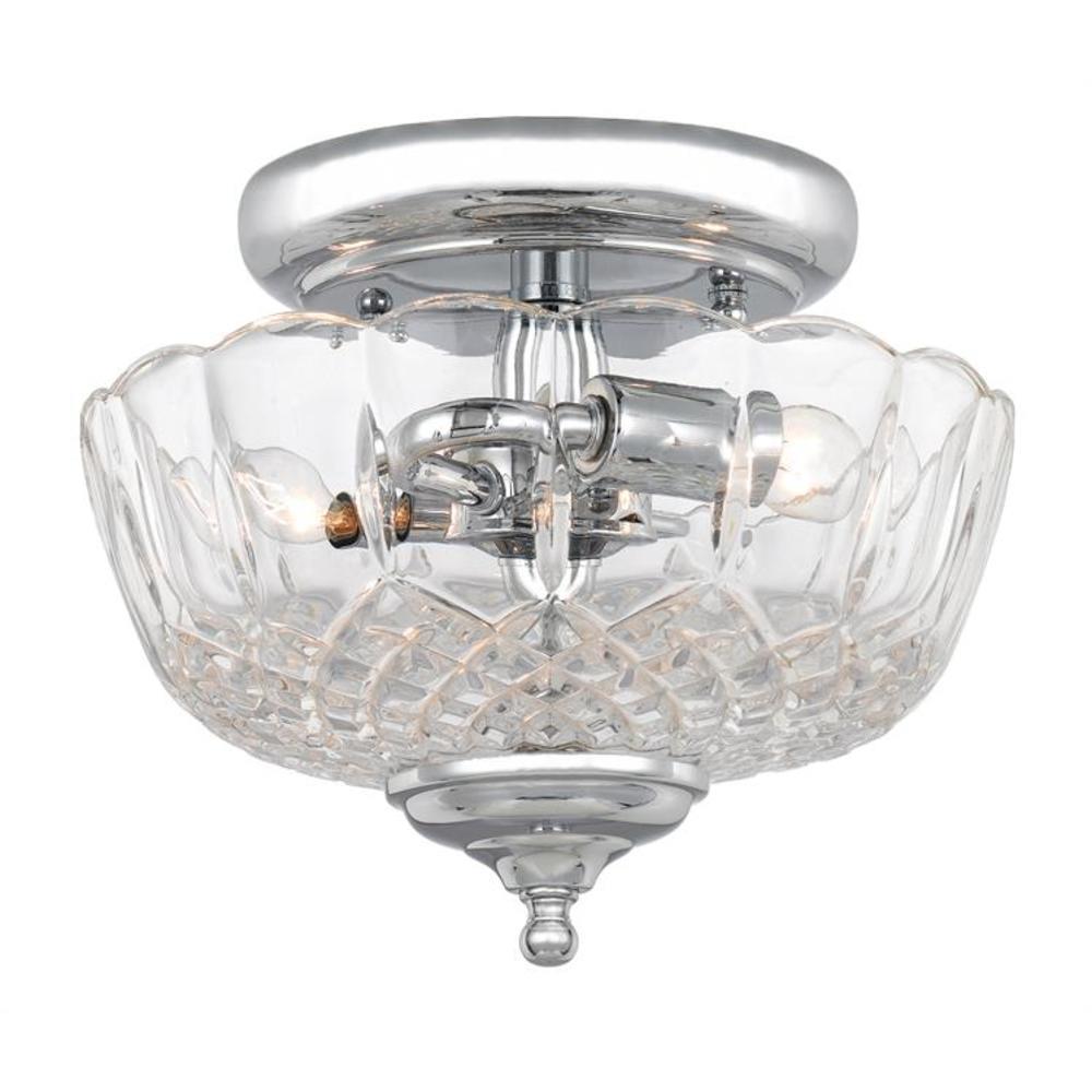 Crystorama 55-SF-CH Ceiling Mount 9-in Polished Chrome Flush Mount Light