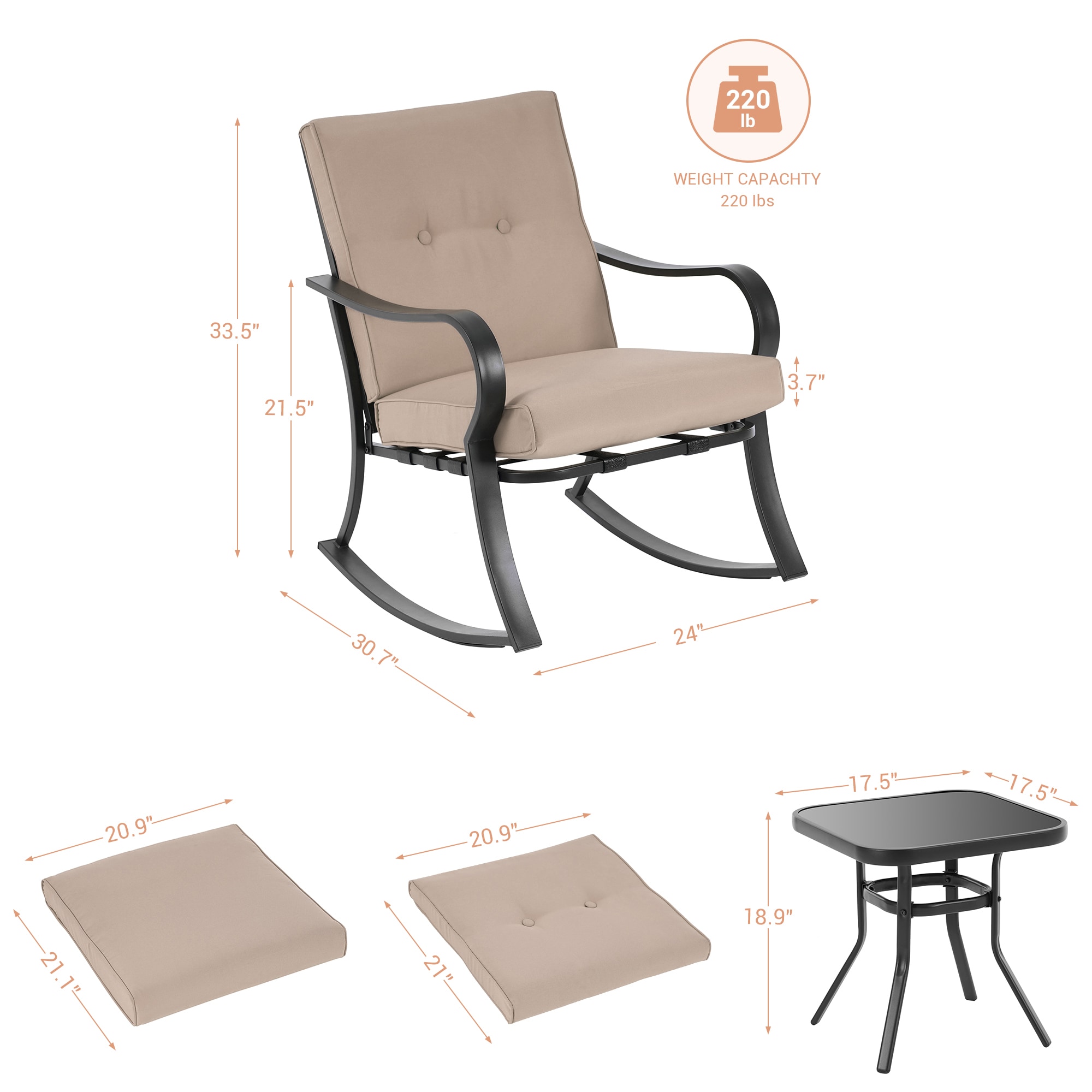 ACEGOSES LW-A17M Patio-Conversation-Sets - View #8