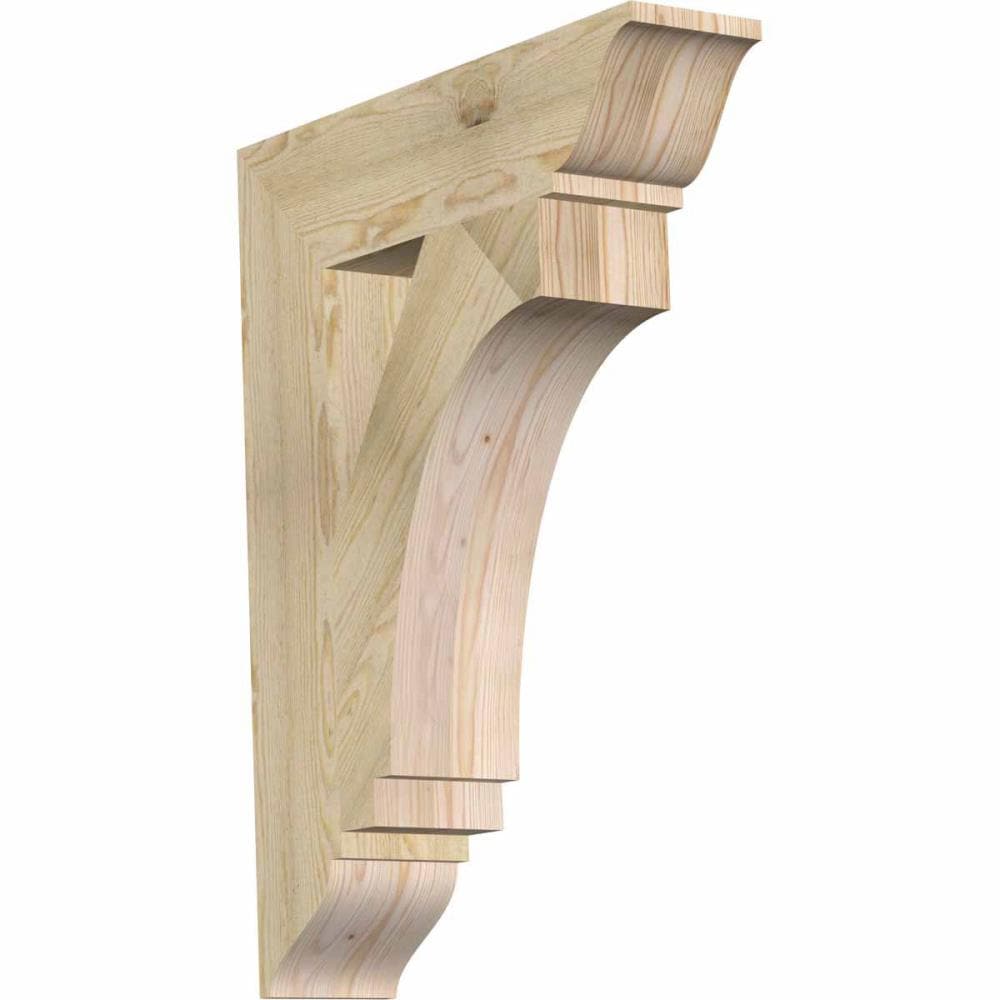 Ekena Millwork BKT06X26X34IMP01RDF Imperial traditional rough sawn 6-in x 26-in x 34-in Douglas fir Brown Wood Standard bracket