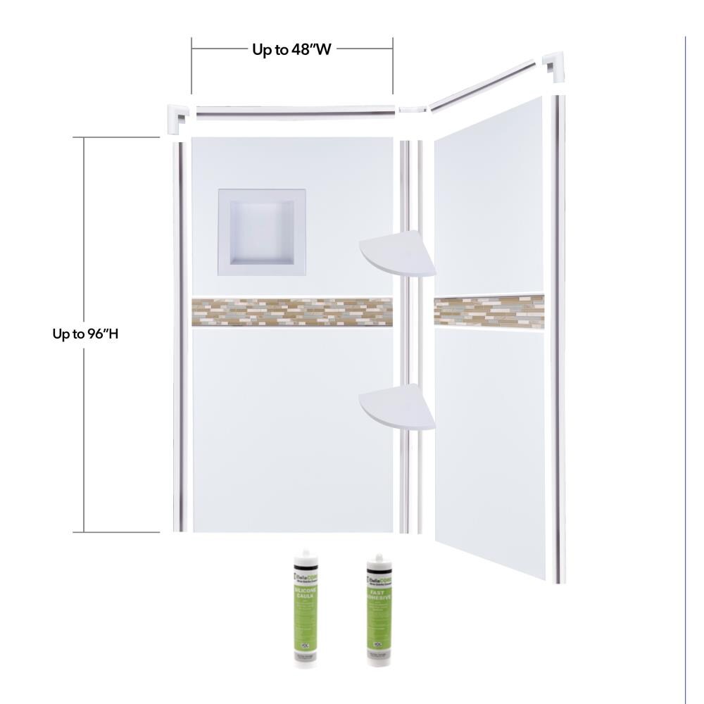 White Poly Tub and Shower Surround — Bella CORE