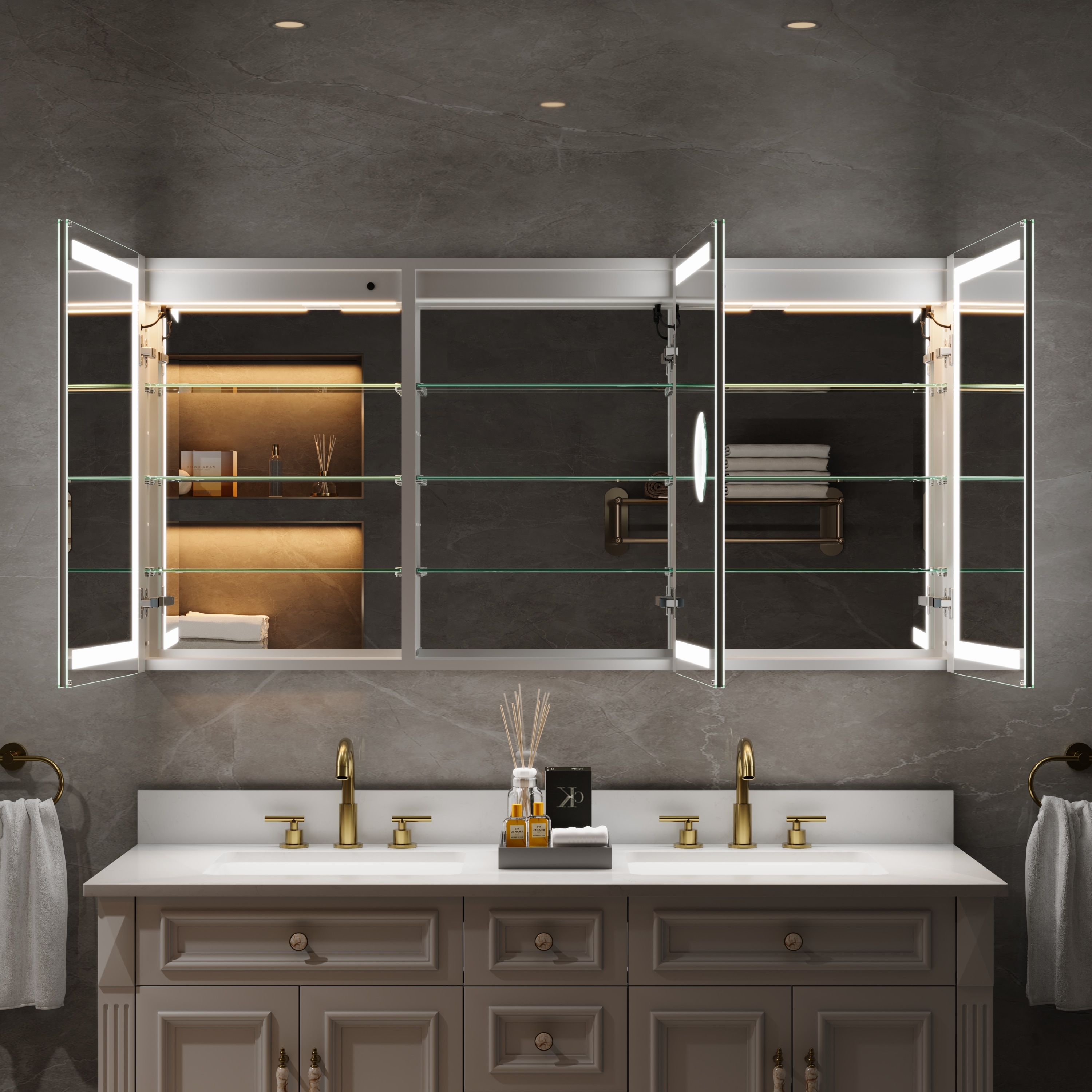 WELLFOR GIZBEG-MB40RL Bathroom-Medicine-Cabinets - View #3