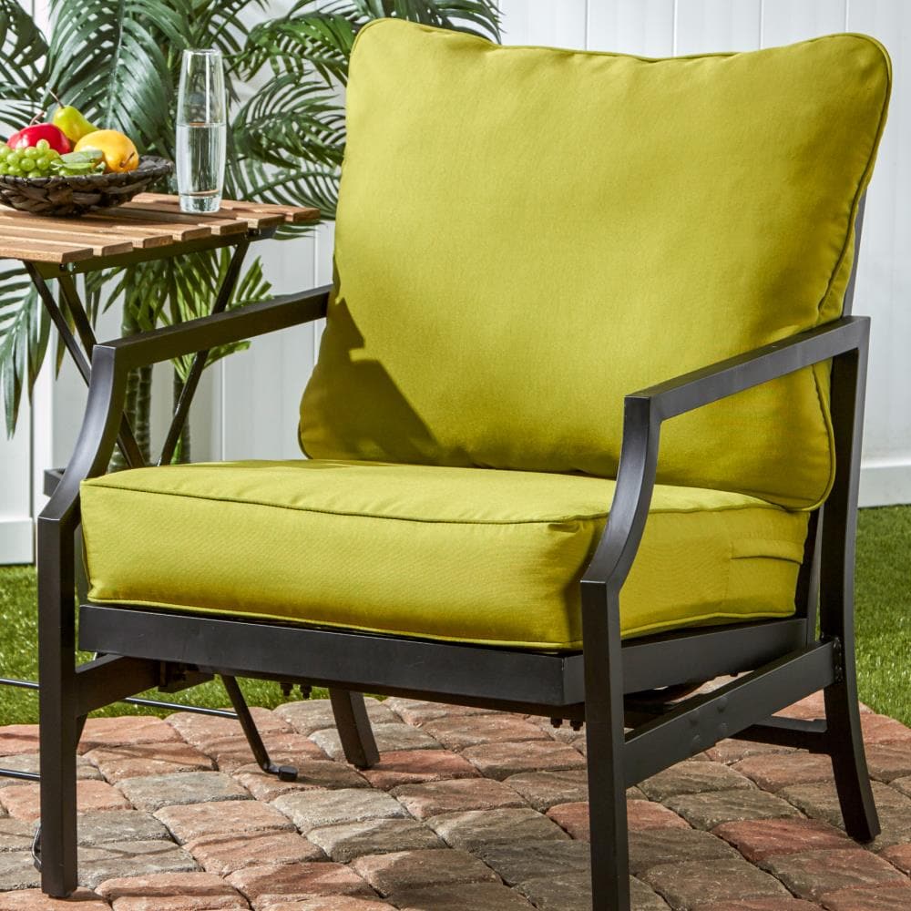 Kiwi Green Deep-Seat Outdoor Rocking Chair Cushion Set