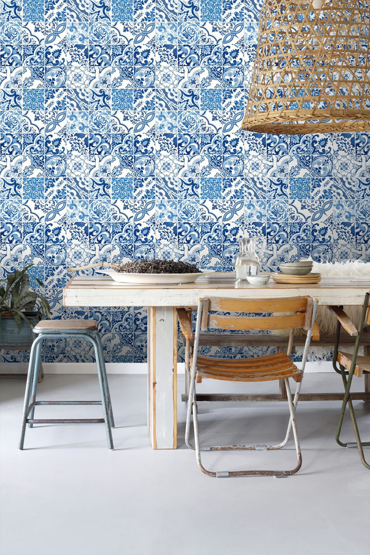 ESTA Home Design Department 56.4-sq ft Blue Non-woven Tile Unpasted ...
